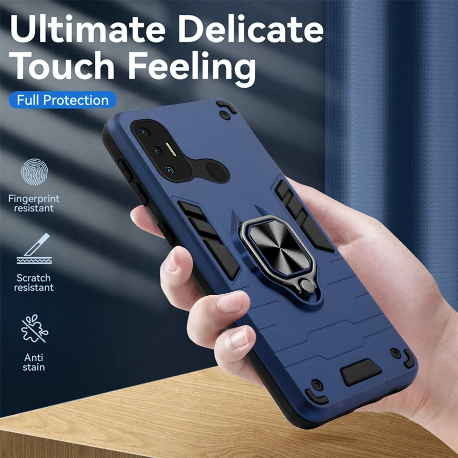 BOZTI Back Cover for Tecno Spark 7 Blue - Image 2