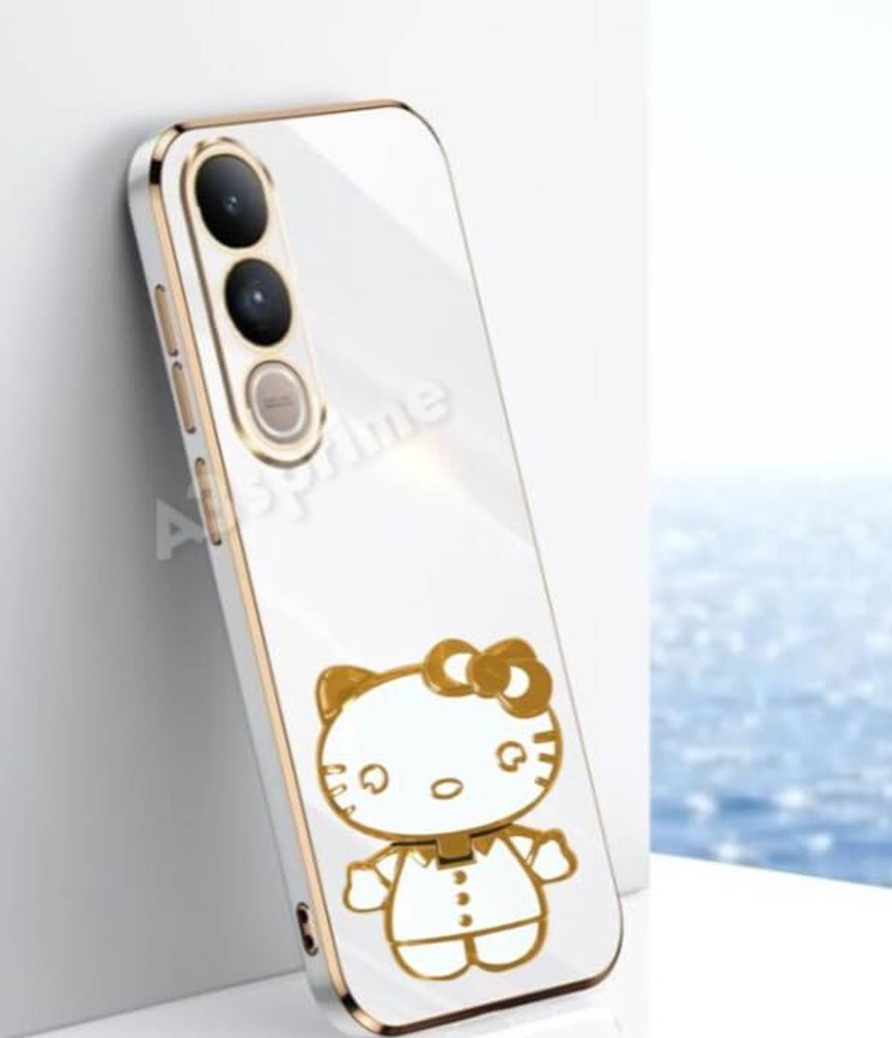 A3sprime Back Cover for vivo V70 FE 5G with Cute 3D Cartoon Shaped Folding Mobile Stand Holder