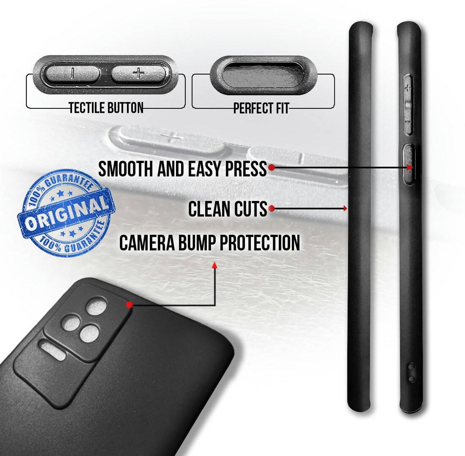 NG CREATION Back Cover for POCO F4 5G Black - Image 2