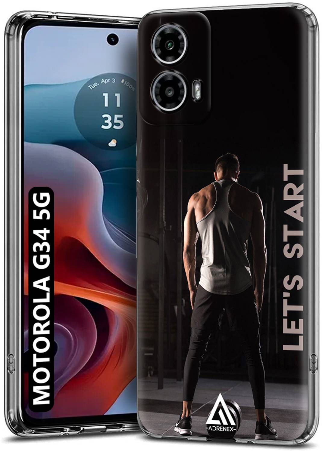 Adrenex Back Cover for MOTOROLA G34 5G, MOTOROLA MOTO G34 5G
