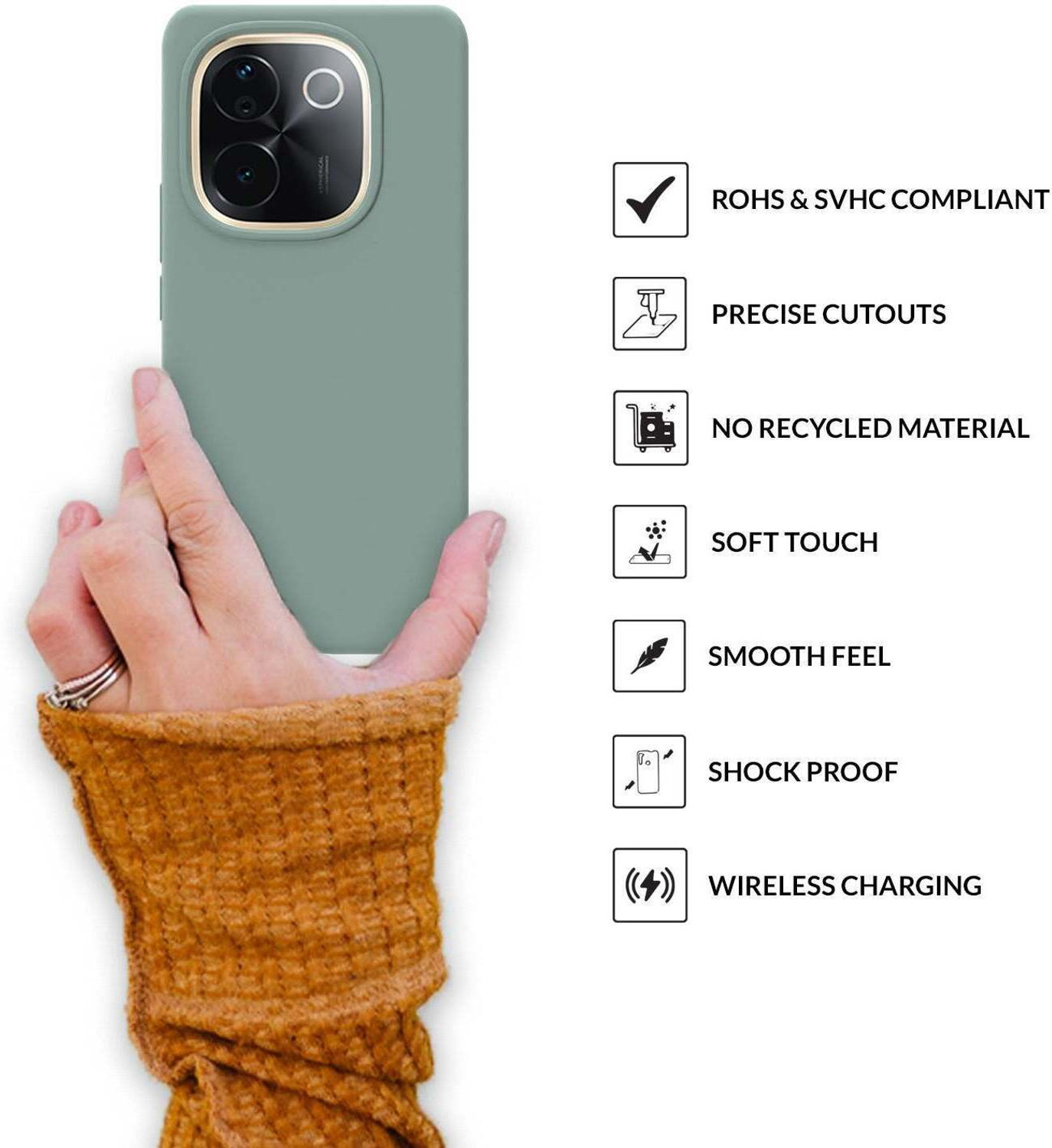 Image of Sprig Back Cover for IQOO Z9S PRO 5G, IQOO Z9s Pro 5G, Vivo T3 Pro 5G, VIVO T3 PRO, T3 Pro 5g