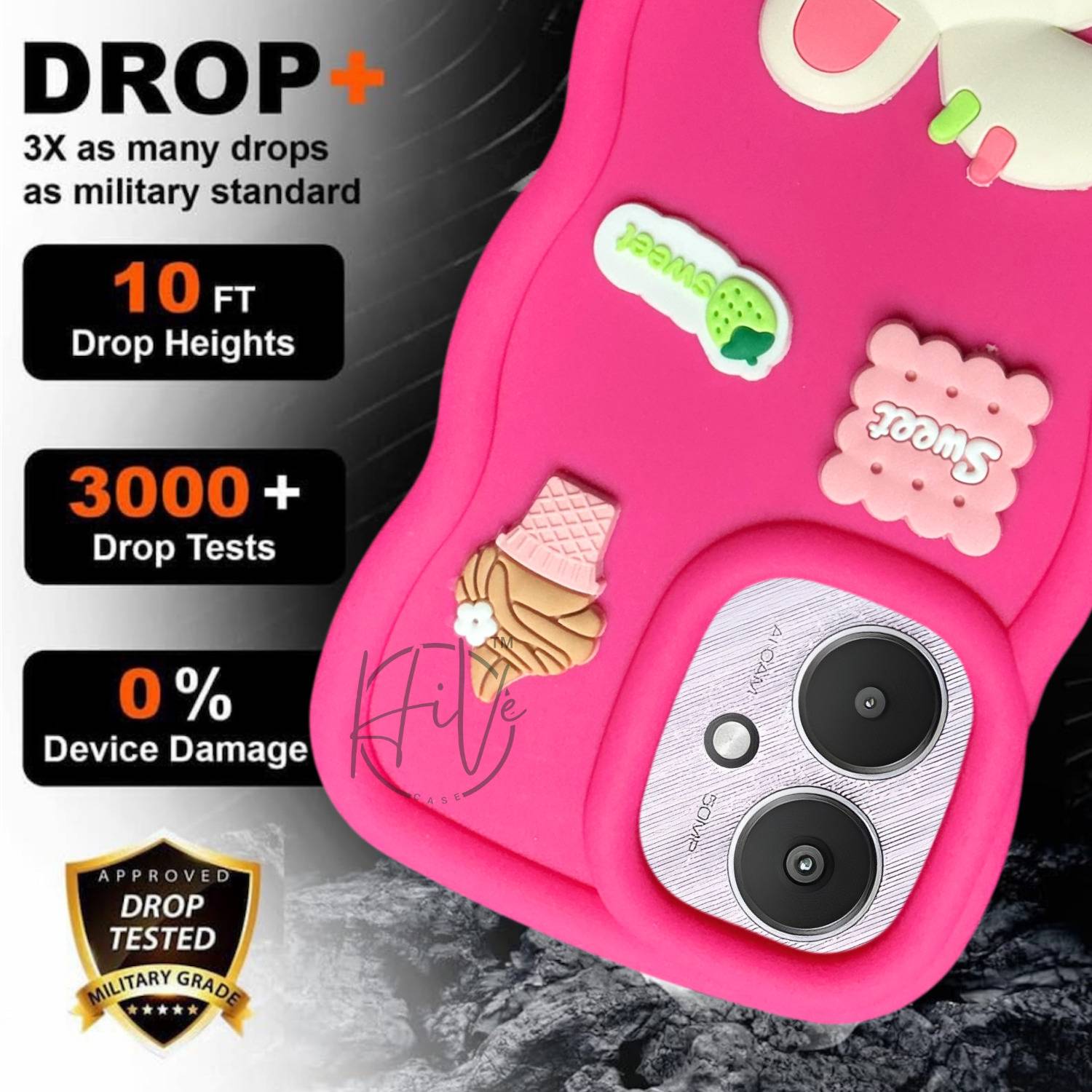 Hive Back Cover for POCO M6 PRO 5G Pink - Image 3