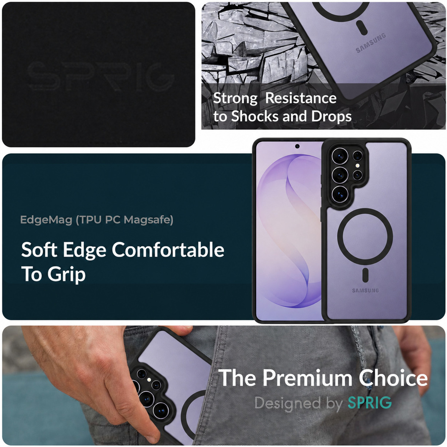 Image of Sprig Back Cover for Samsung GALAXY S25 ULTRA, Samsung Galaxy S25 Ultra 5G (Transparent, Magsafe, Thermoplastic Polyurethane, Pack of: 1)