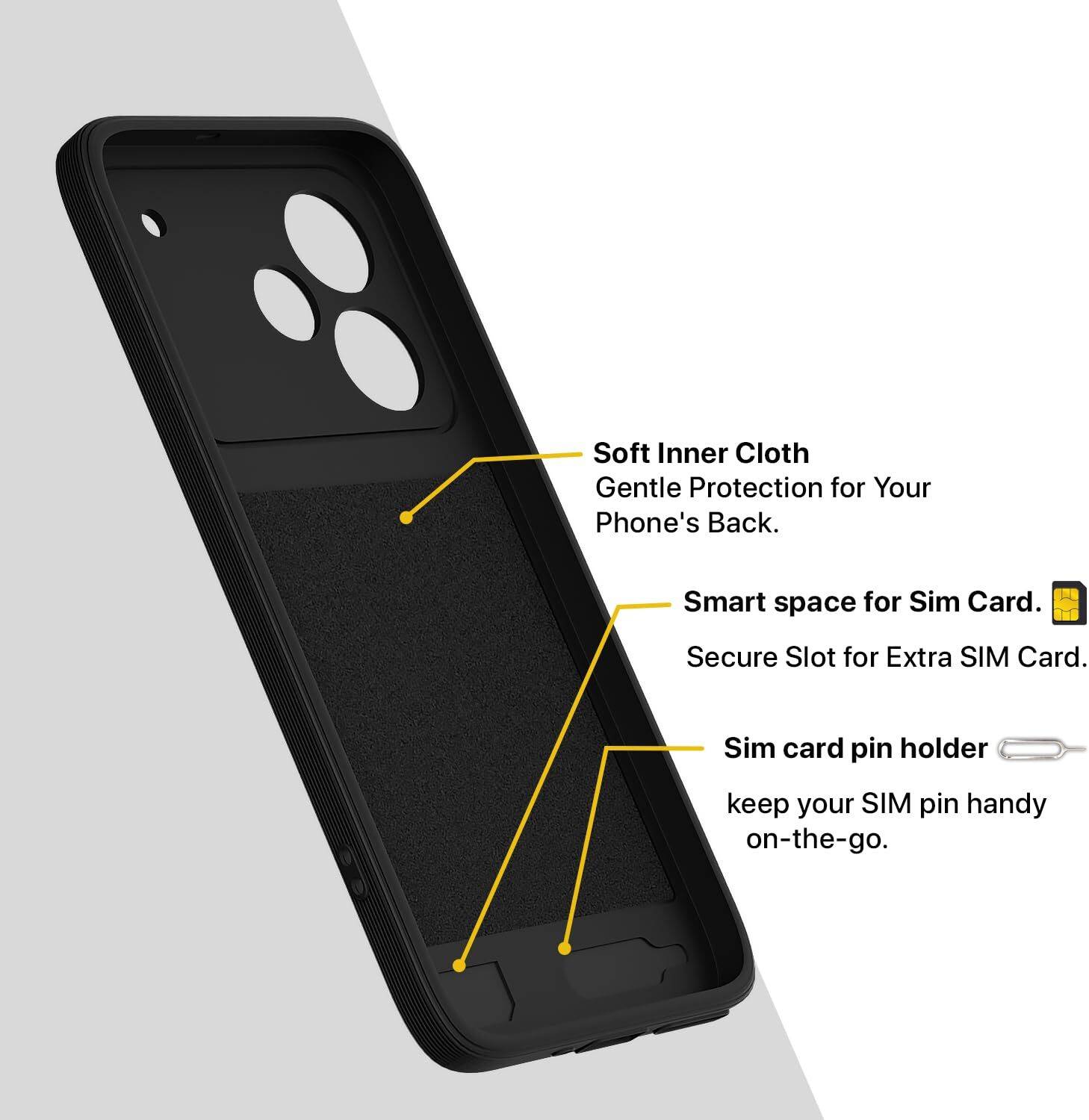ADI Creations Back Cover for realme P4 Pro 5G Black - Image 4