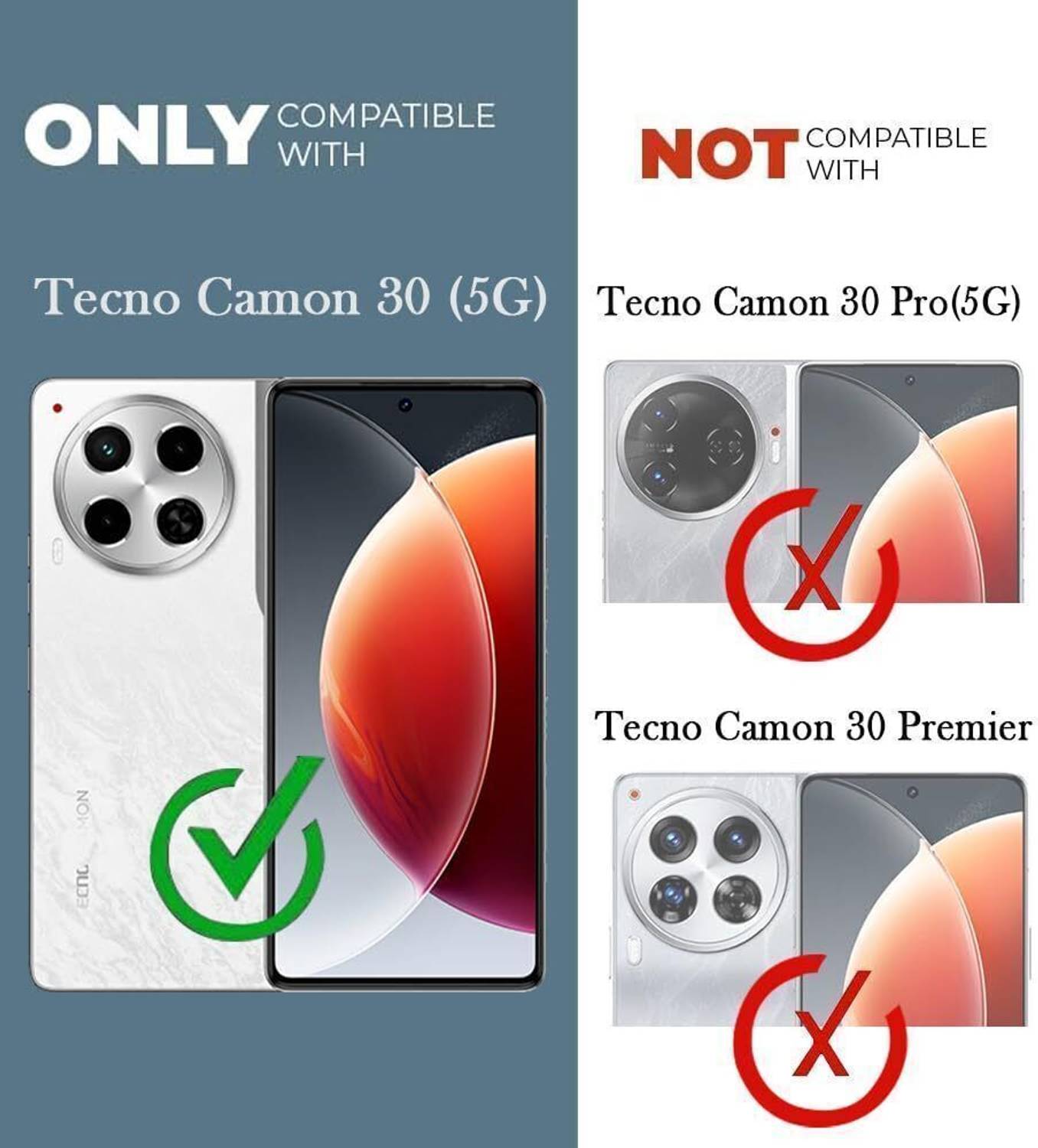 Vackuze Back Cover for Tecno Camon 30 5G Black - Image 2