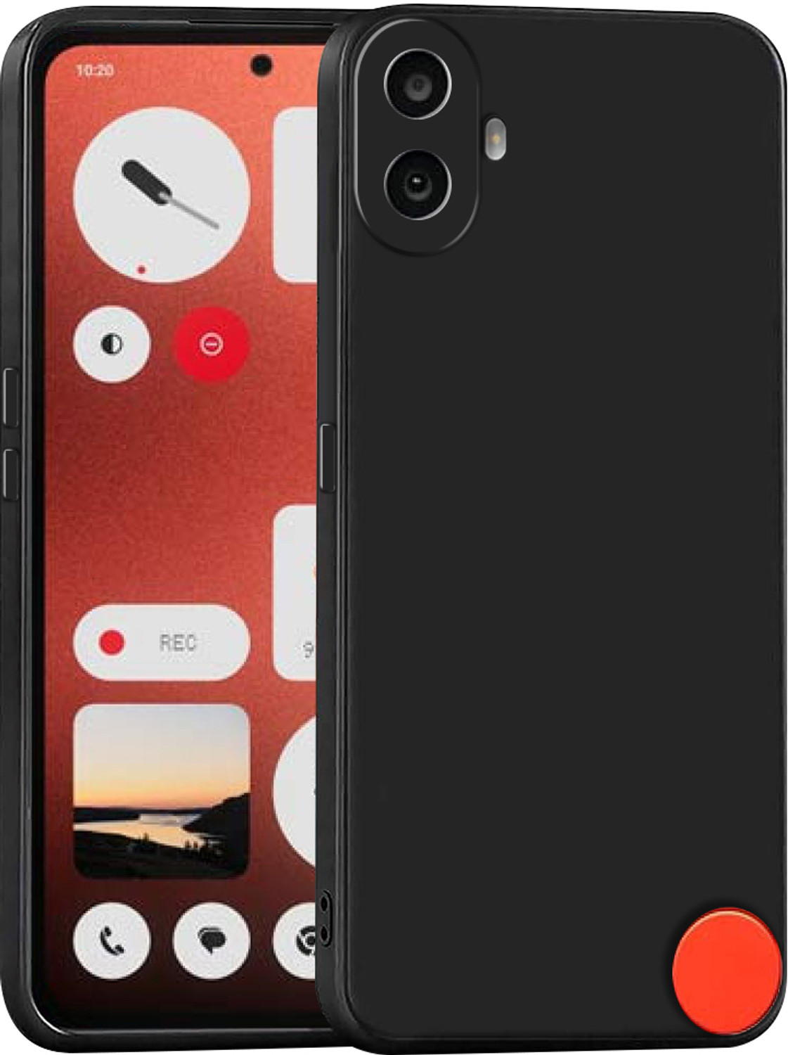 Image of Casotec Back Cover for CMF by Nothing Phone 1 (5G) (Black, Silicon, Pack of: 1)