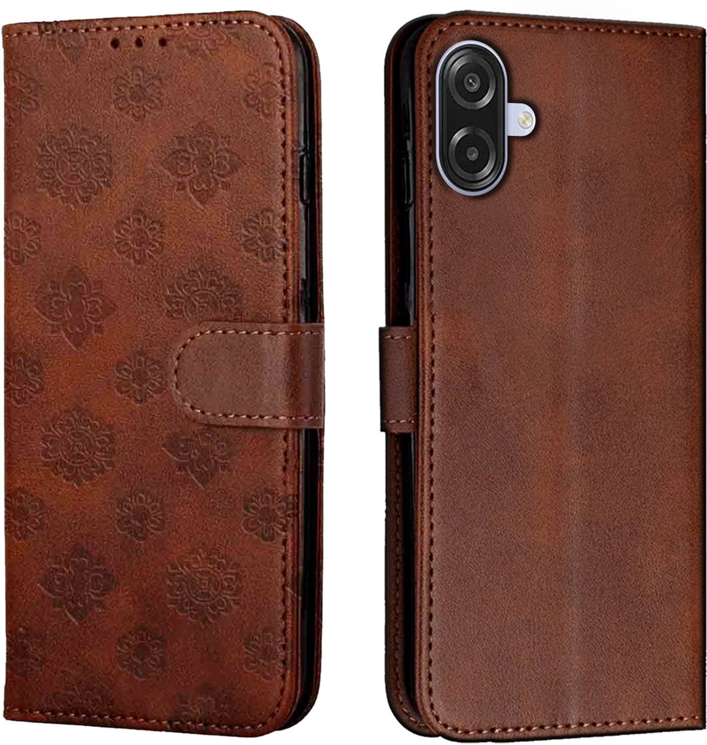 Ascensify Back Cover for Samsung Galaxy A07 Floral Pattern, Magnetic Closure, Shockproof Wallet Case
