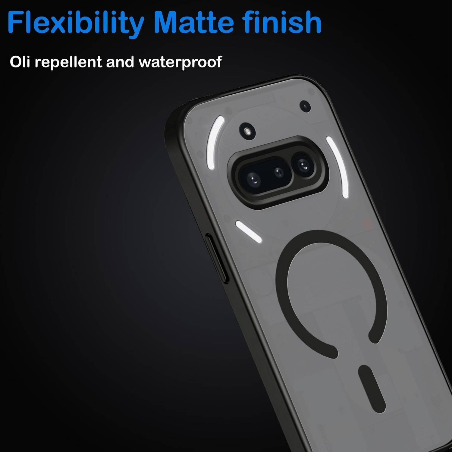 CASETASTIC Back Cover for Nothing Phone (3a) Black - Image 3