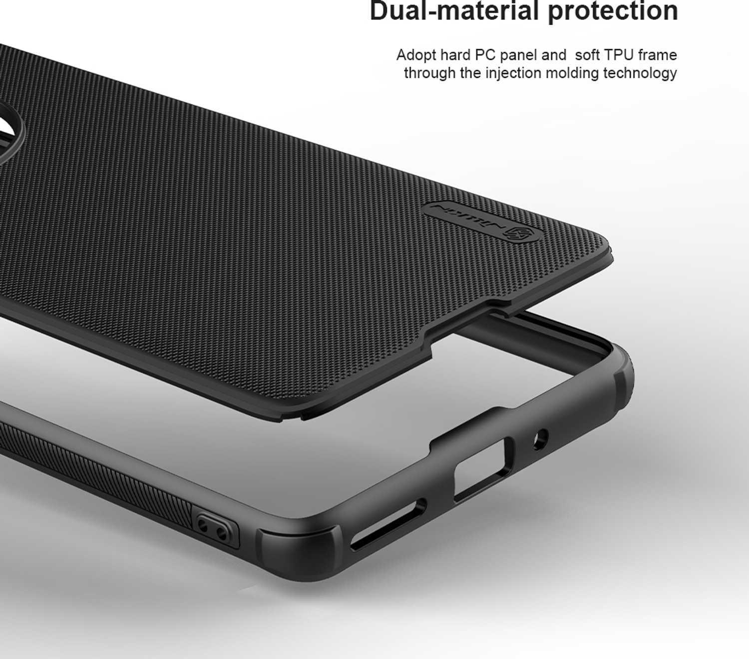Image of Nillkin Back Cover for Oneplus 12R, frosted shield pro case