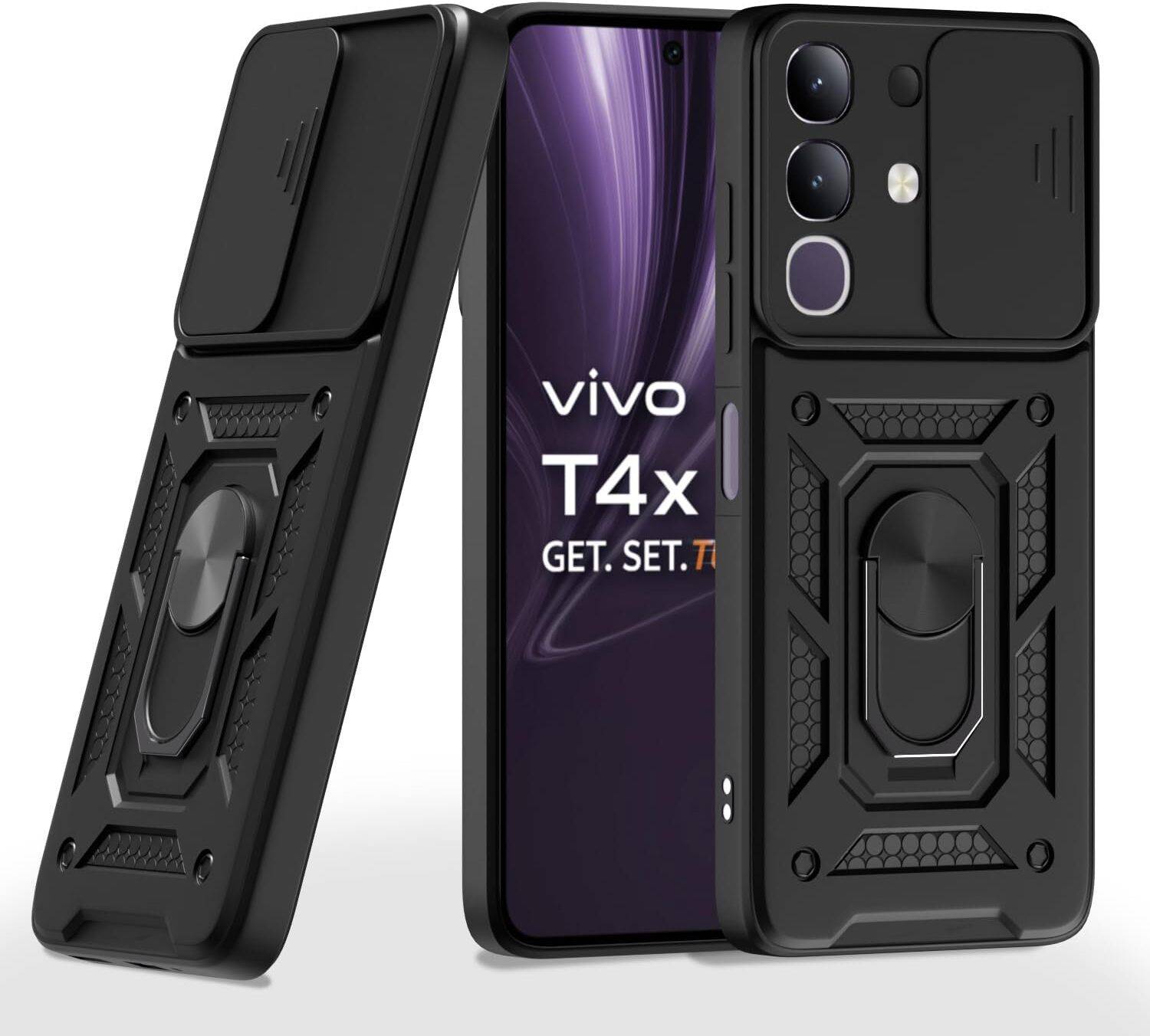 Doubledicestore Back Cover for vivo T4x 5G Black - Image 1
