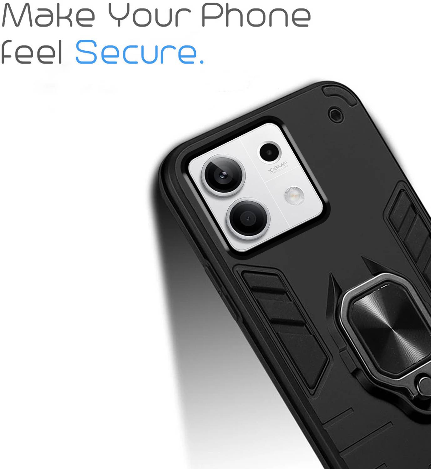 Meephone Back Cover for Redmi Note 13 5G Black - Image 4