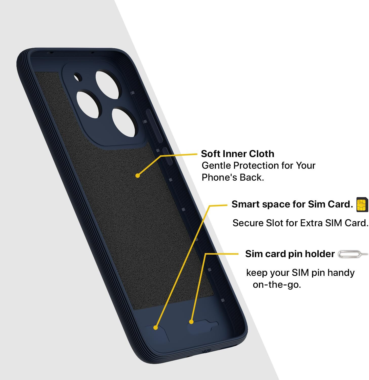 Image of ADI Creations Back Cover for realme NARZO 90 5G, Hexa Cube Design | Ultra Slim Soft Case | Inner Velvet Fabric
