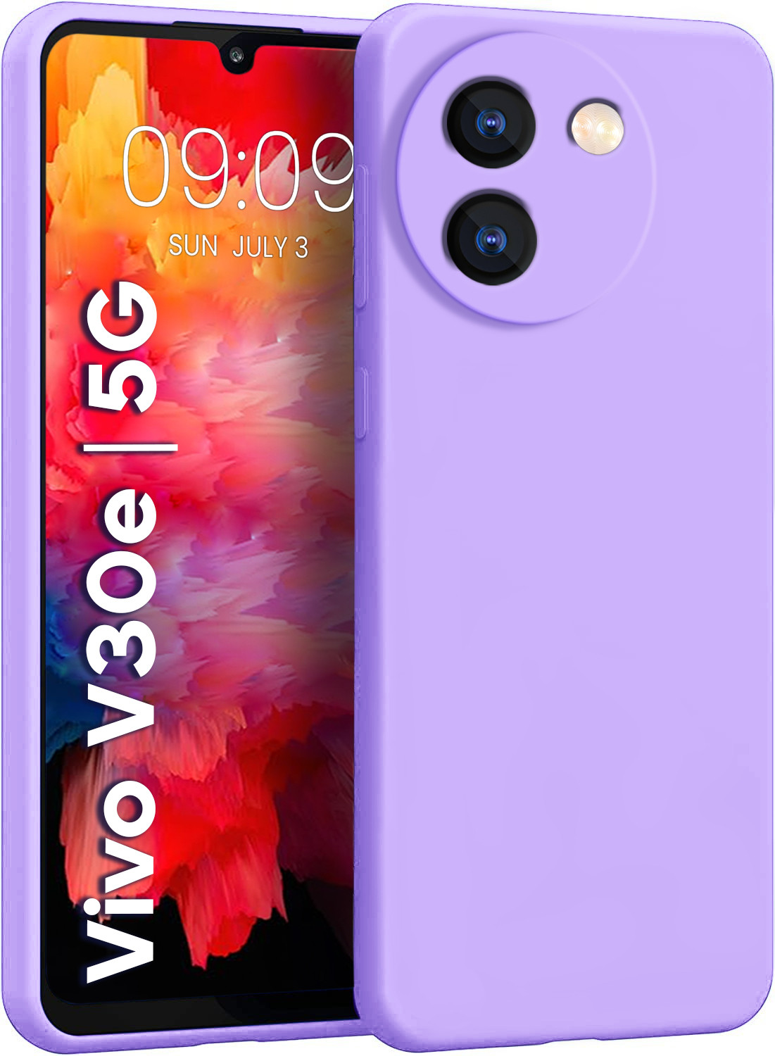 Image of TRUEUPGRADE Back Cover for Liquid Silicon Back Cover Case for Vivo V30e 5G
