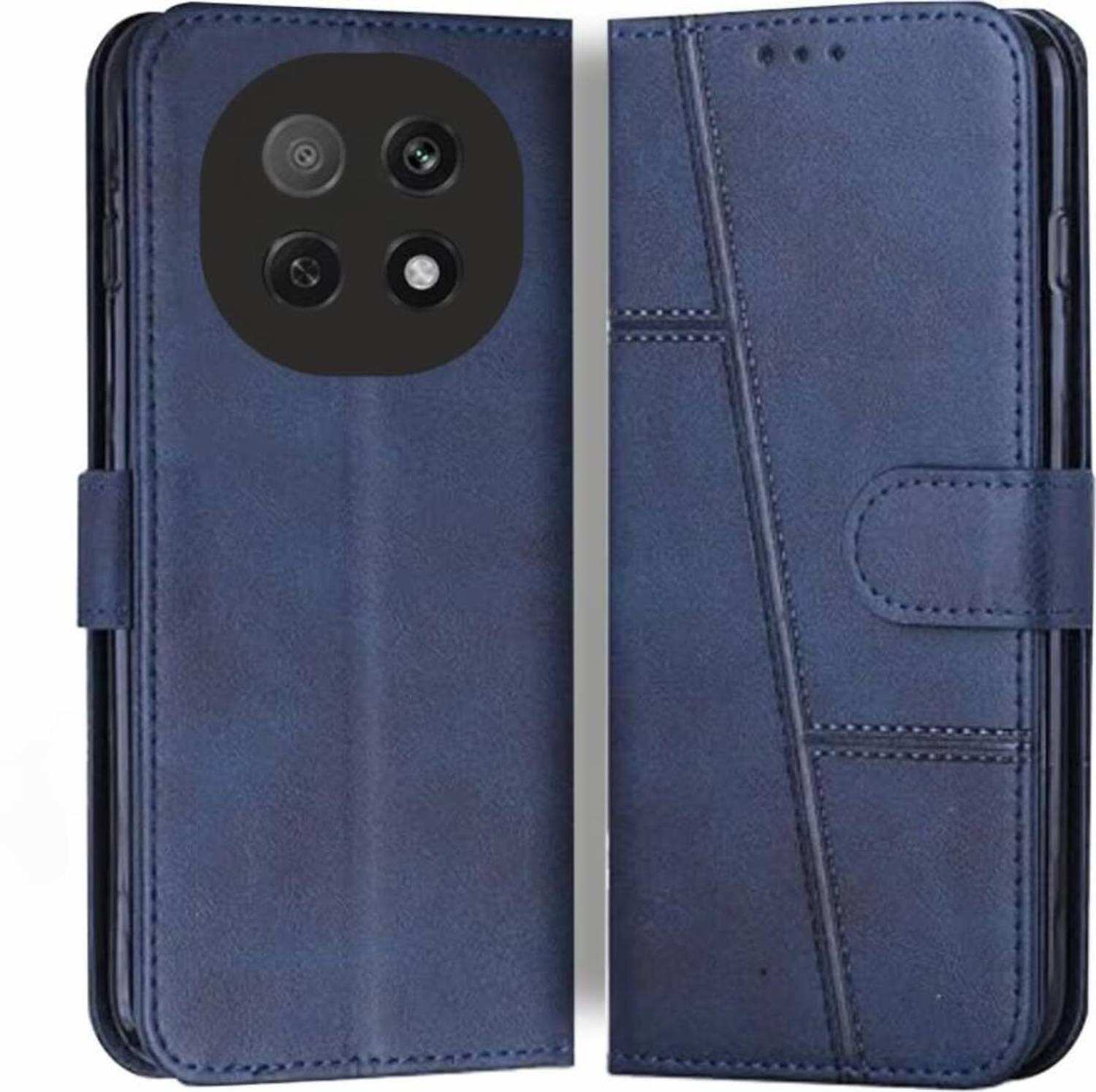 Besmon Flip Cover for Oppo F29 5G Cover Back Case Shockproof Back Cover Wallet Style Flip Cover Blue