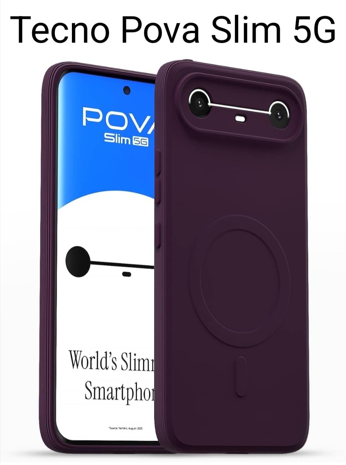 i S Back Cover for Tecno Pova Slim 5G, Soft Silicone Shockproof