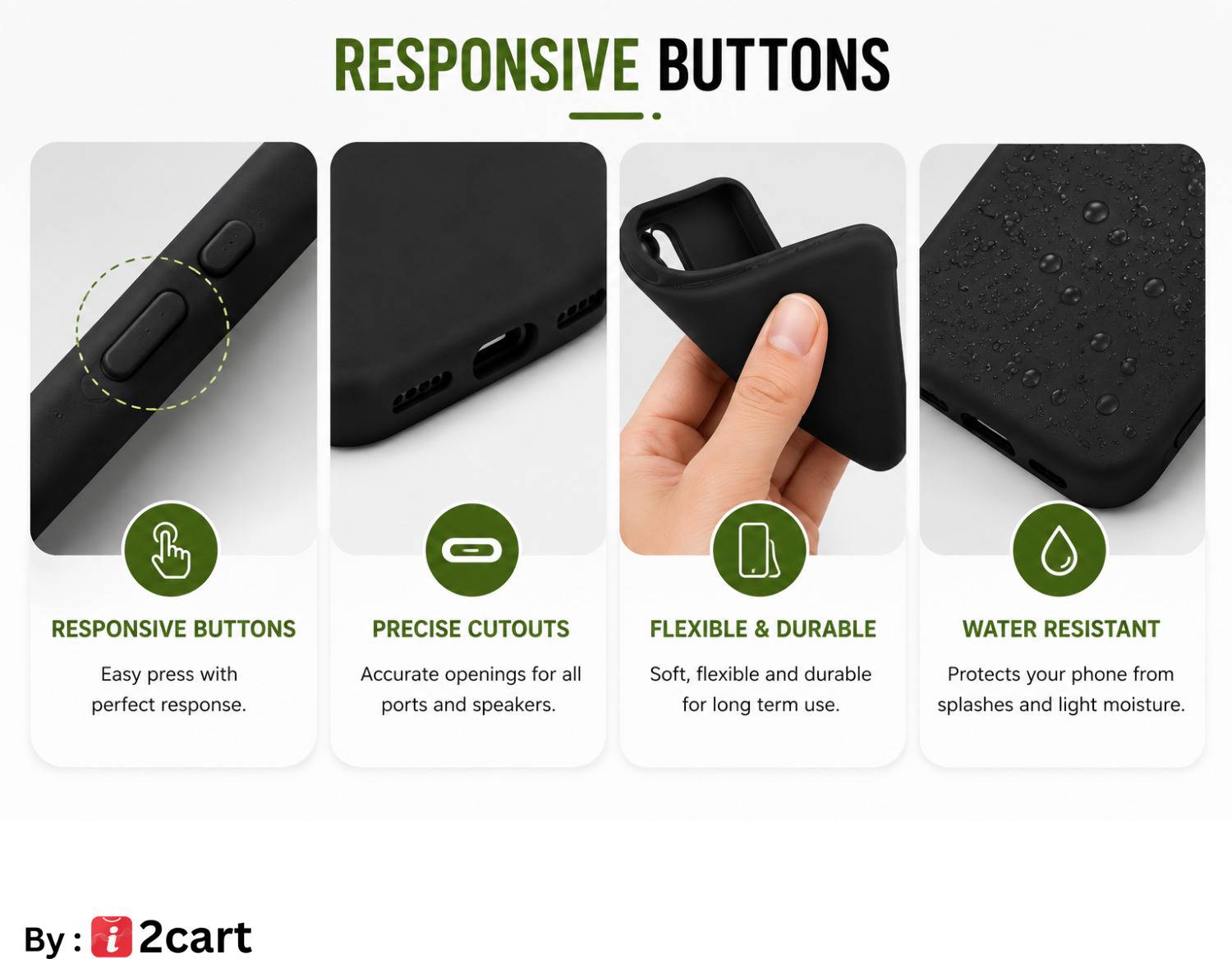 DELOX Back Cover for vivo T3 5G Green - Image 4