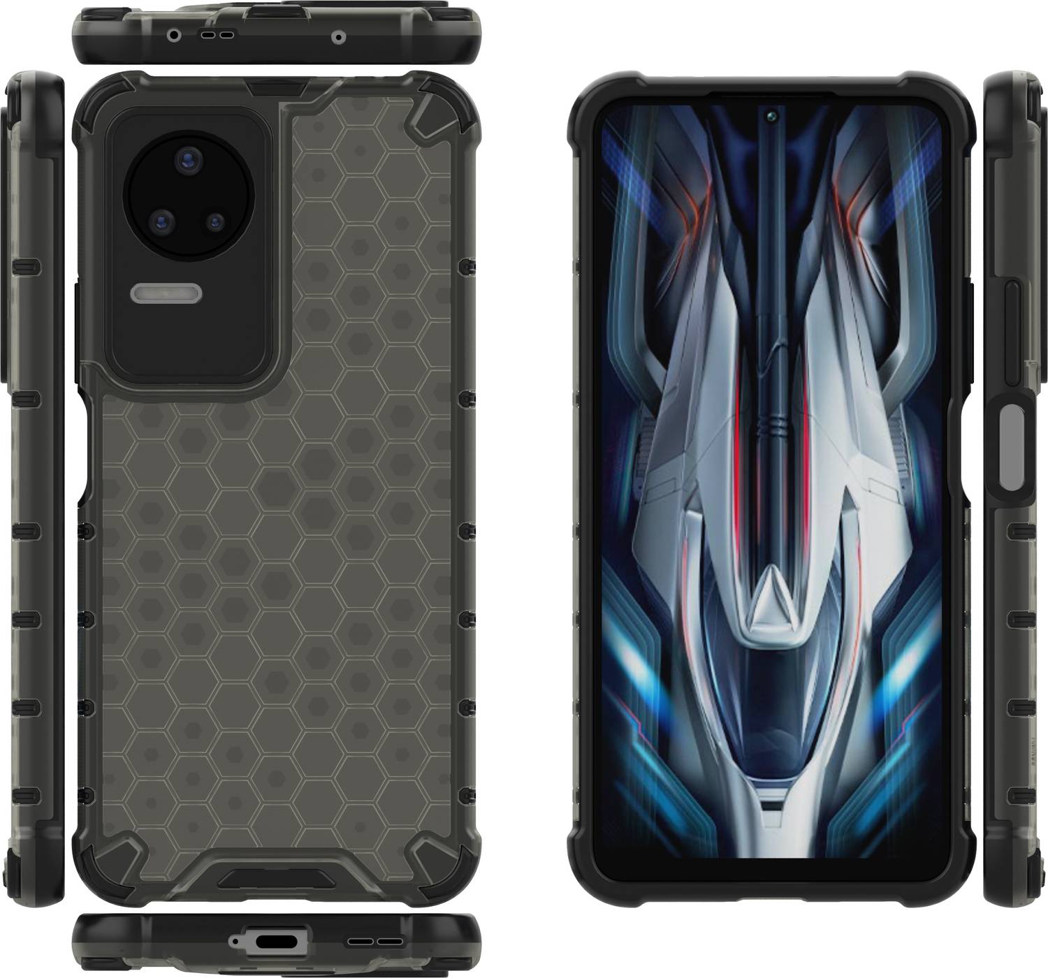 Anu Enterprise Back Cover for Poco F4 5G, Black - Image 2