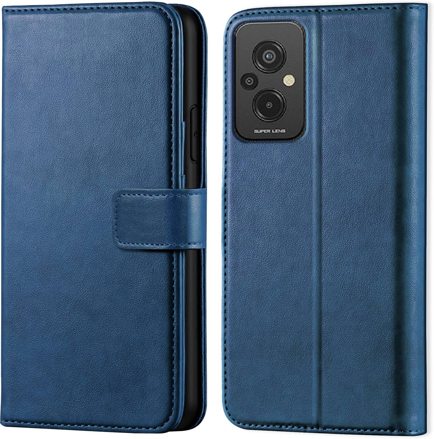 Ascensify Back Cover for Redmi 11 Prime Vintage Flip Wallet Back Case Cover [Artitifial Leather]