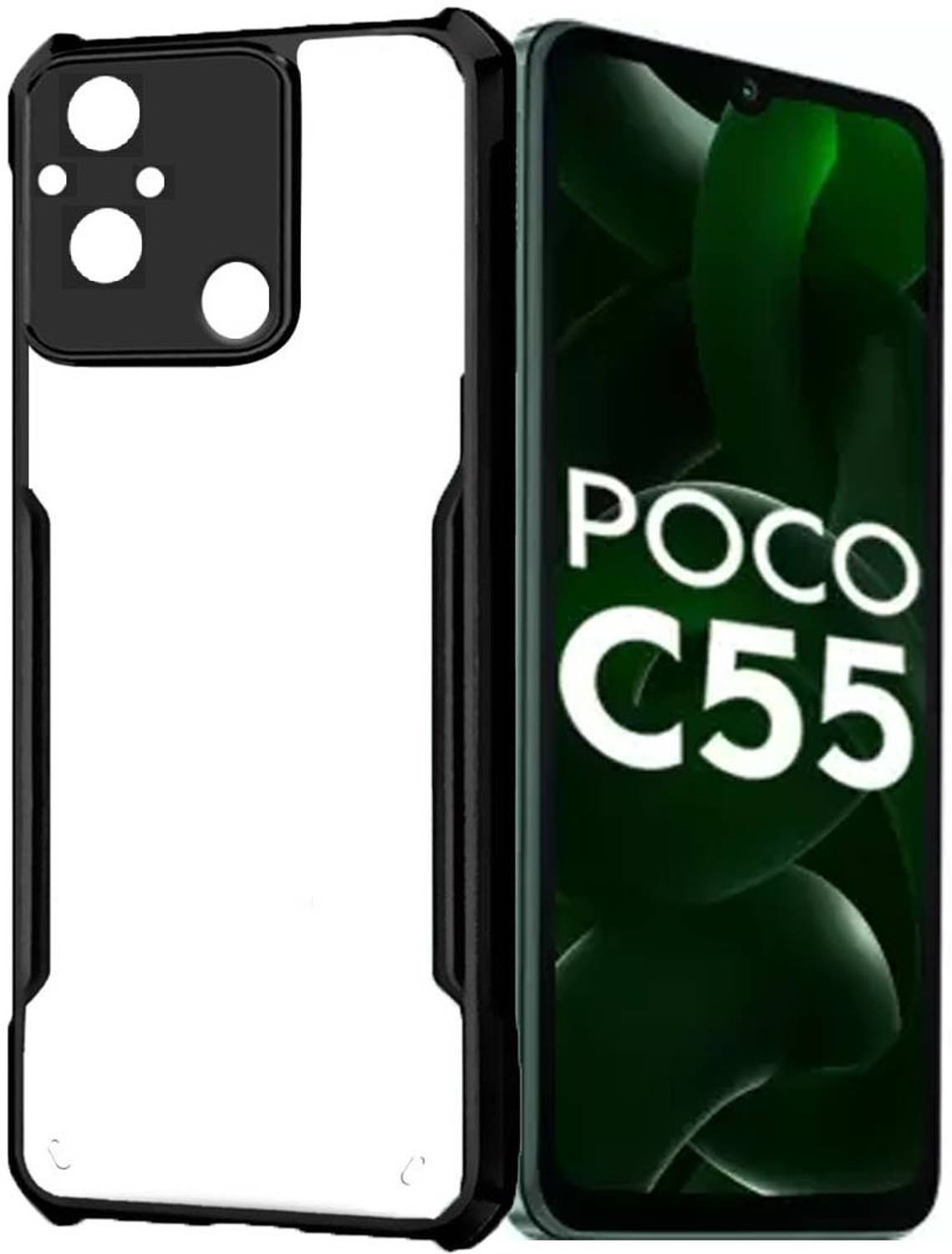 A-Allin1 Back Cover for POCO C55, camera Protection from shocks and scratches.