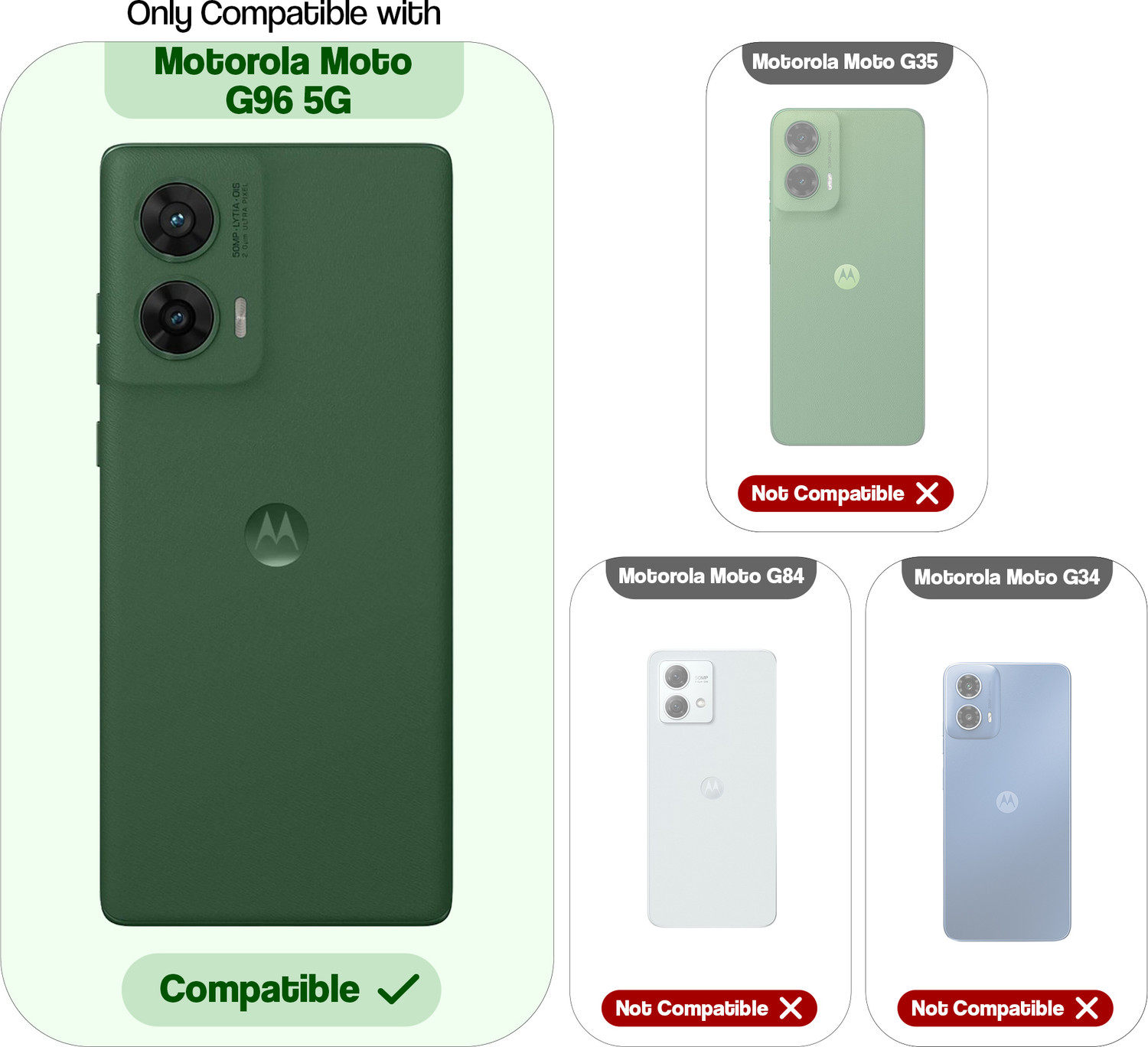 Image of Mr. Case Back Cover for Motorola Moto G96 5G
