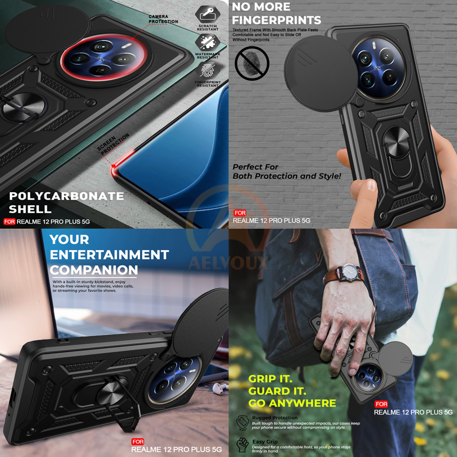 Image of AelVouX Back Cover for Realme 12 Pro Plus 5G
