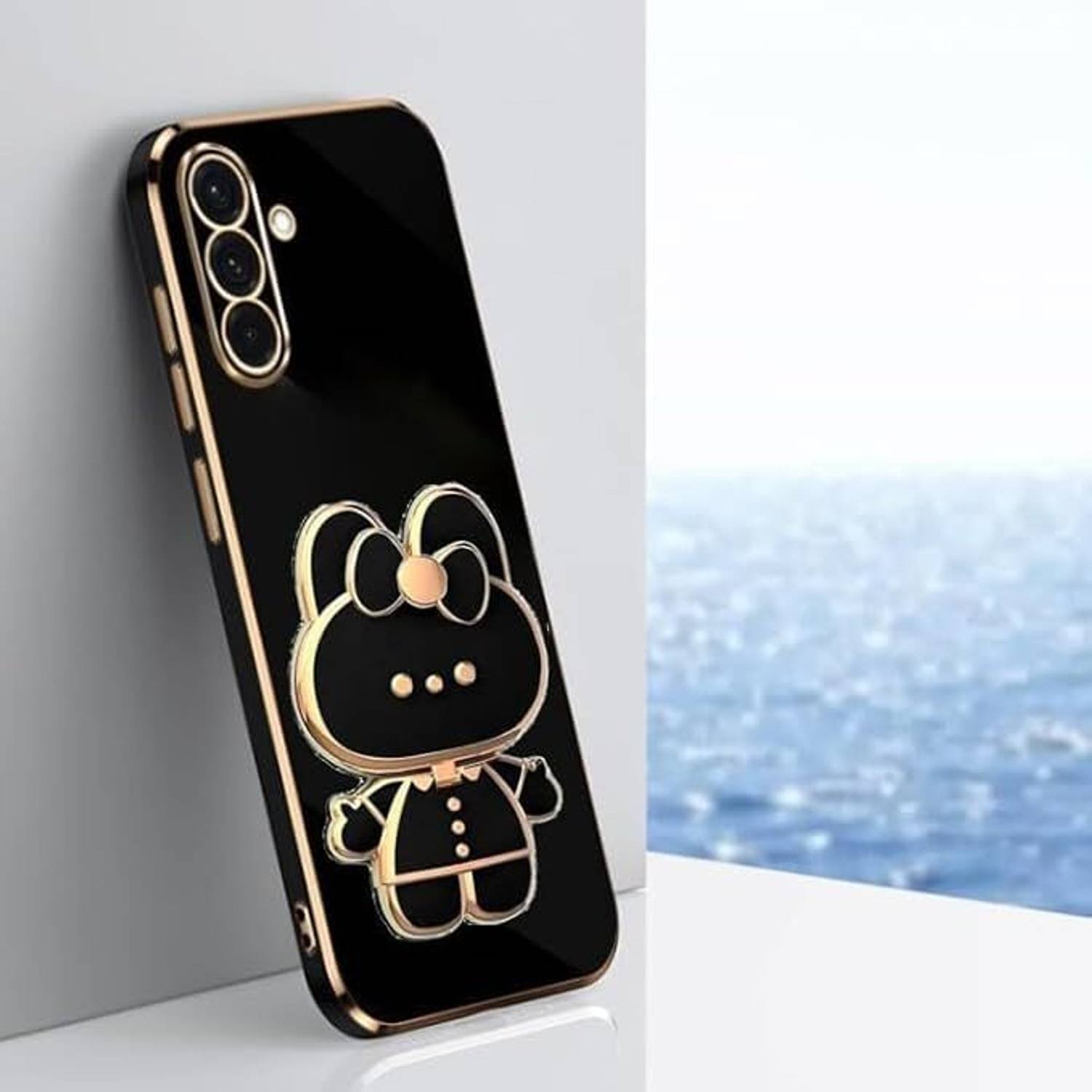 A3sprime Back Cover for Samsung Galaxy F54 5G with Cute 3D Cartoon Shaped Folding Mobile Stand Holder
