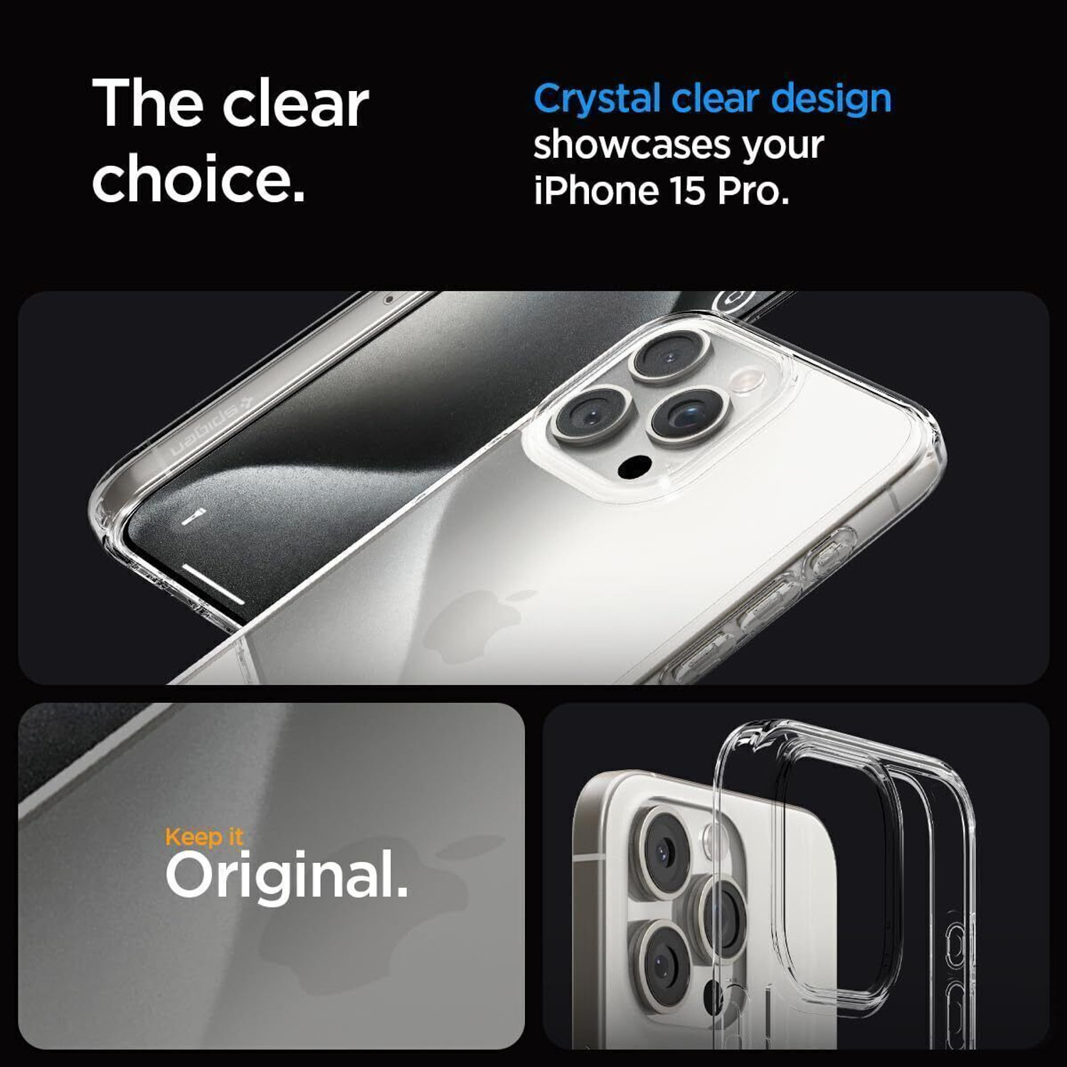 Image of Spigen Ultra Hybrid Back Cover for Apple iPhone 15 Pro