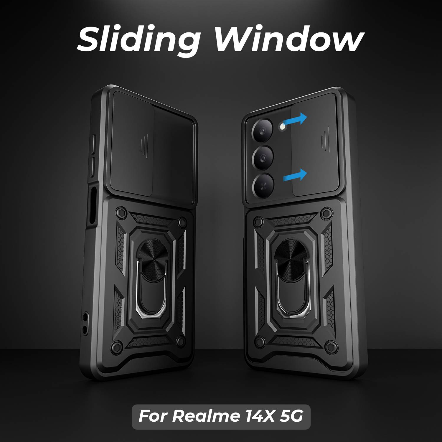 Artistque Back Cover for Realme 14x 5G Black - Image 2
