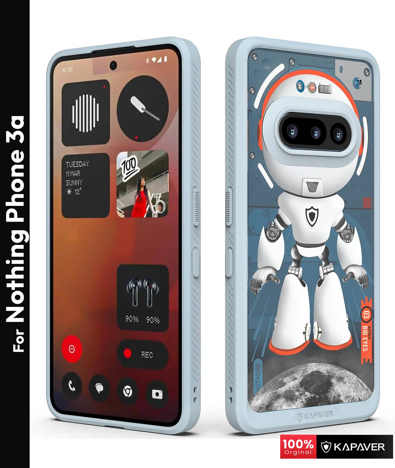 Kapaver Back Cover for Nothing Phone (3a) Gray - Image 1