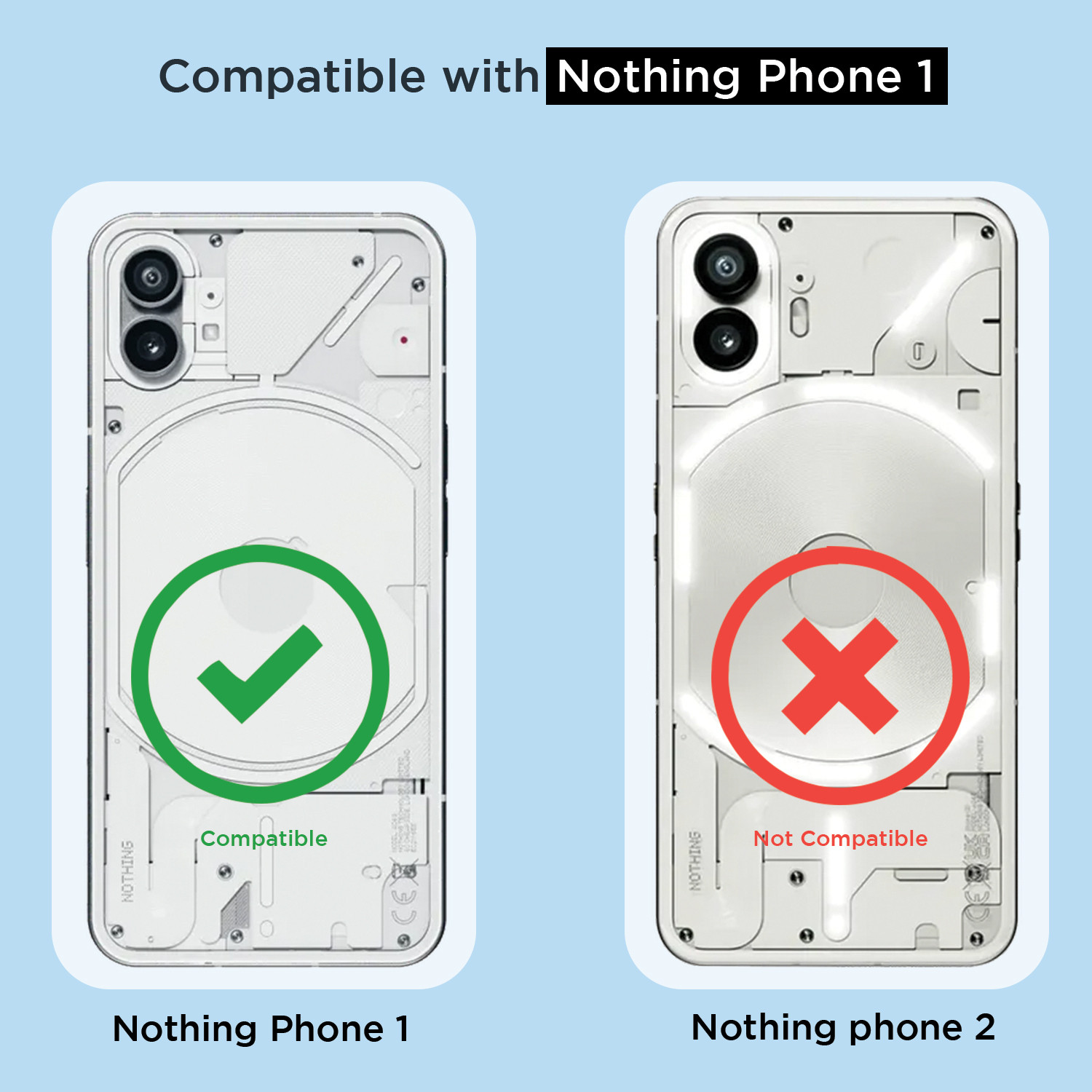 Image of Pikkme Back Cover for Nothing Phone (1)