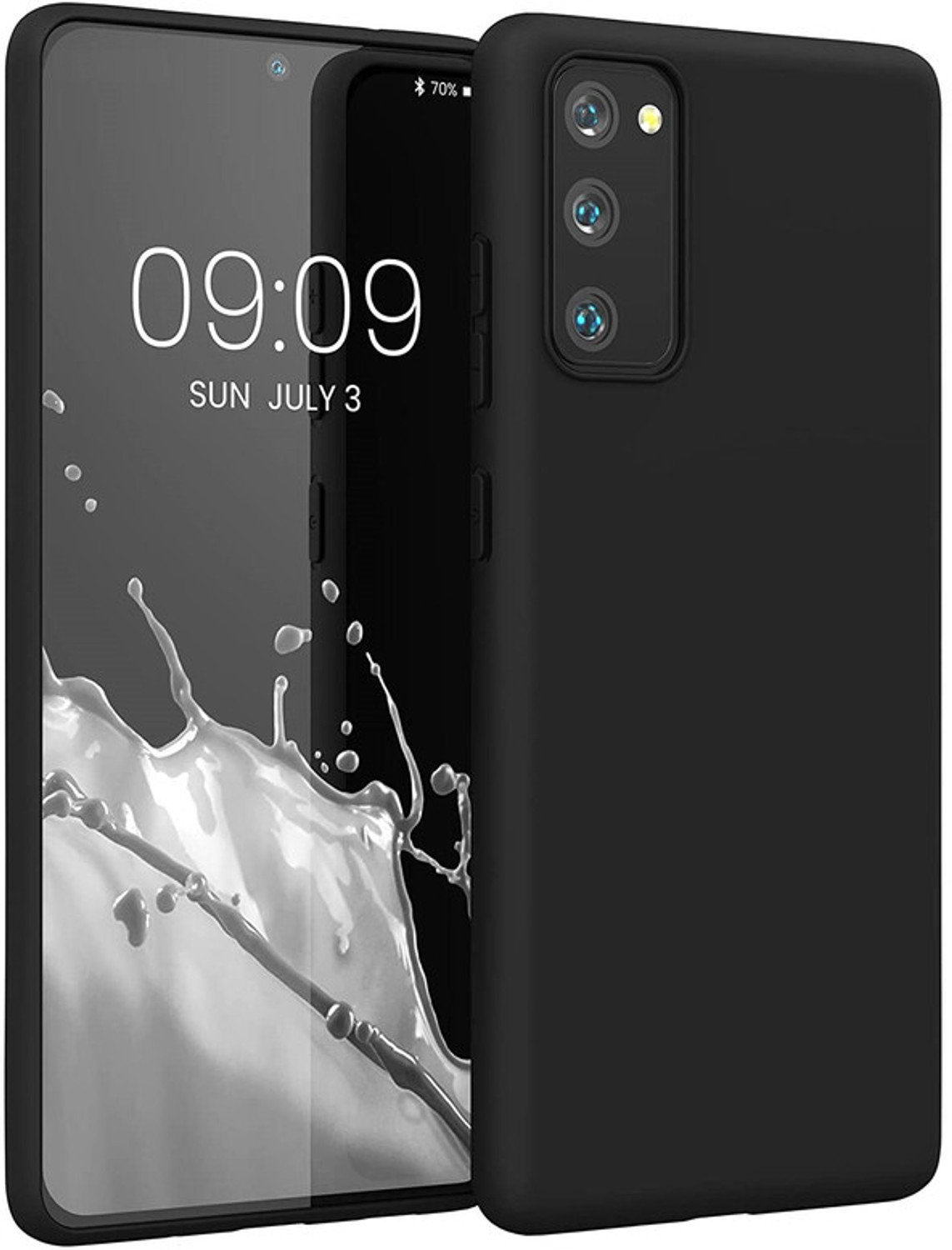 Image of OneLike Back Cover for Samsung Galaxy S20 FE 5G (Black, Shock Proof, Silicon, Pack of: 1)
