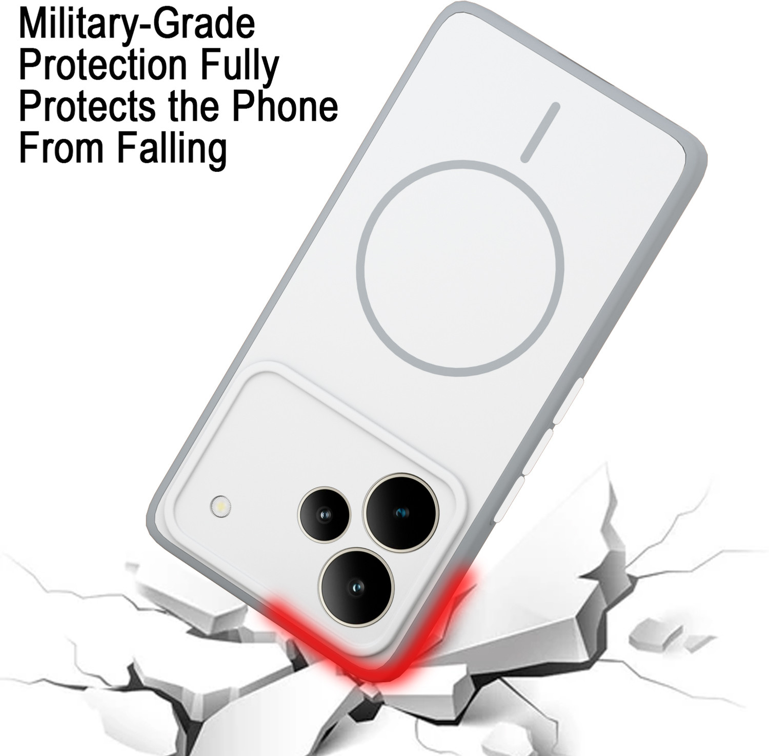 Image of KartV Back Cover for Realme P4 5G (Grey, Camera Bump Protector, Silicon, Plastic, Polycarbonate, Metal, Pack of: 1)