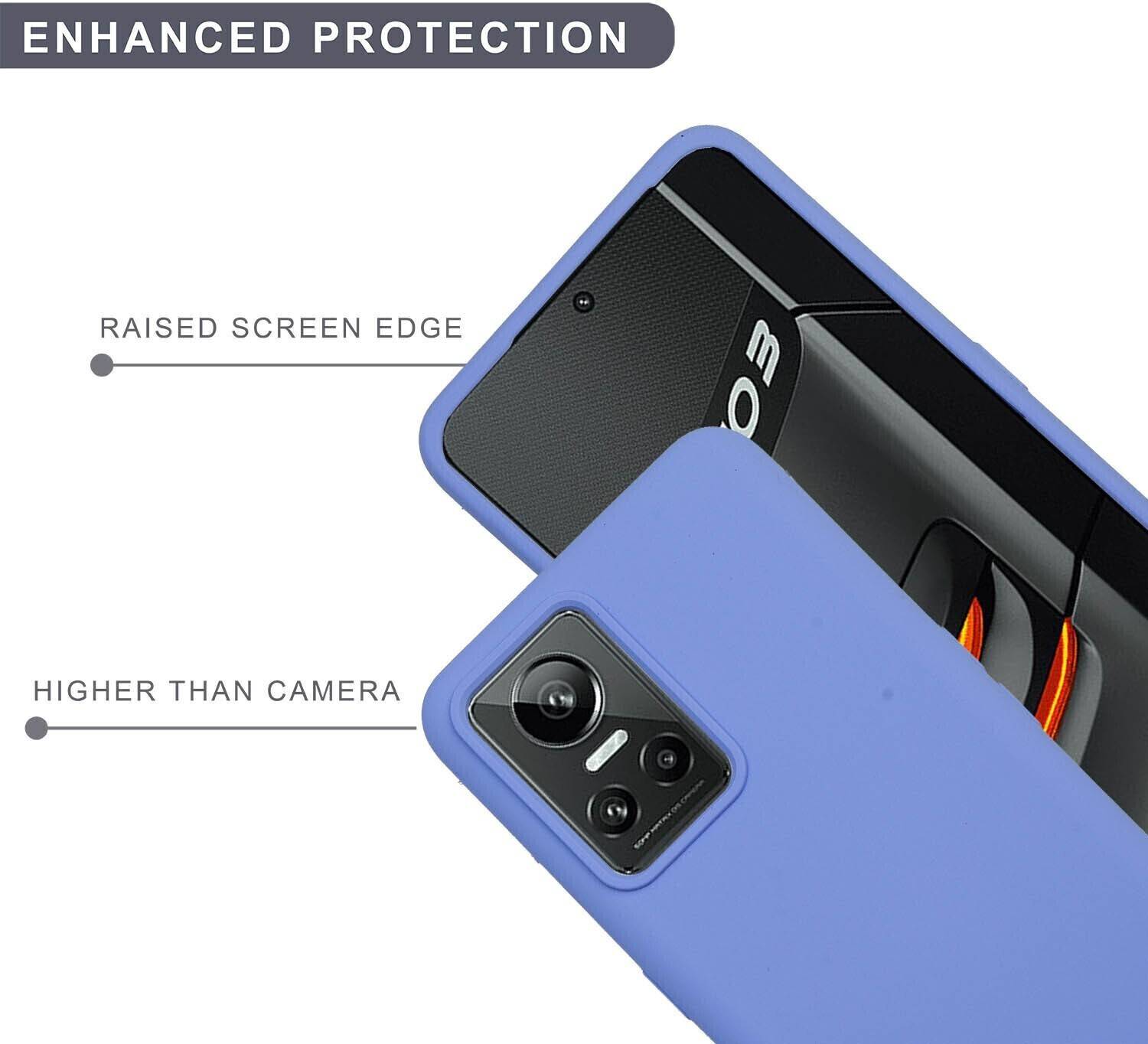 XYYDS Cover per Realme GT Neo3, Custodia Grado Militare con Funzione di Supporto Verticale e Orizzontale, PC+TPU Bumper Silicone Antiurto Case - Nero