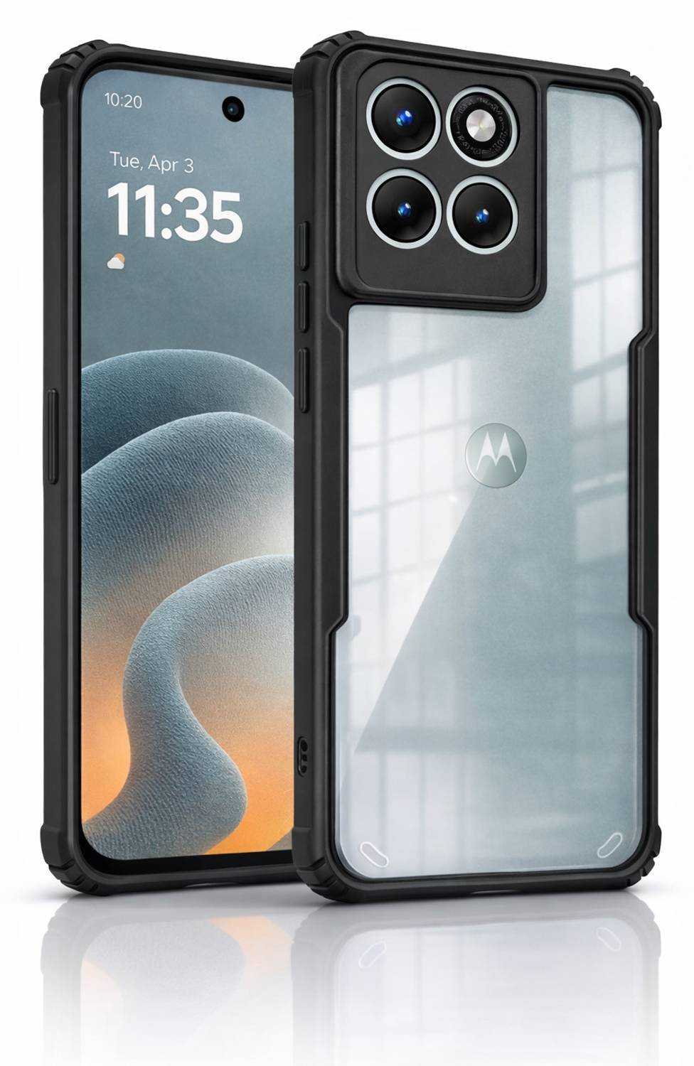 XTRENGTH Back Cover for Motorola Edge 70 Fusion 5G, Transparent, Impact-Resistant, Acrylic Bumper Case