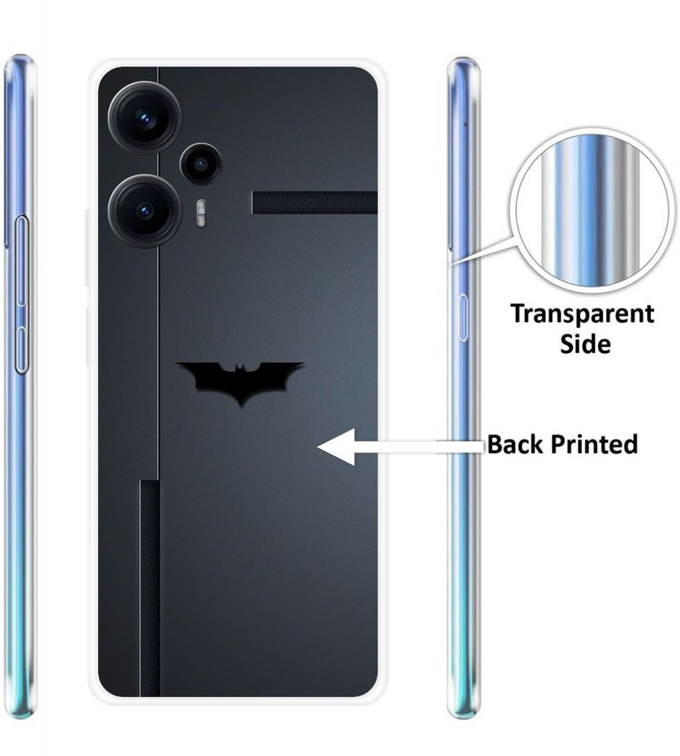 Image of FEBOS Back Cover for POCO F5 5G, Dc, Batman, Logo, Design, 65