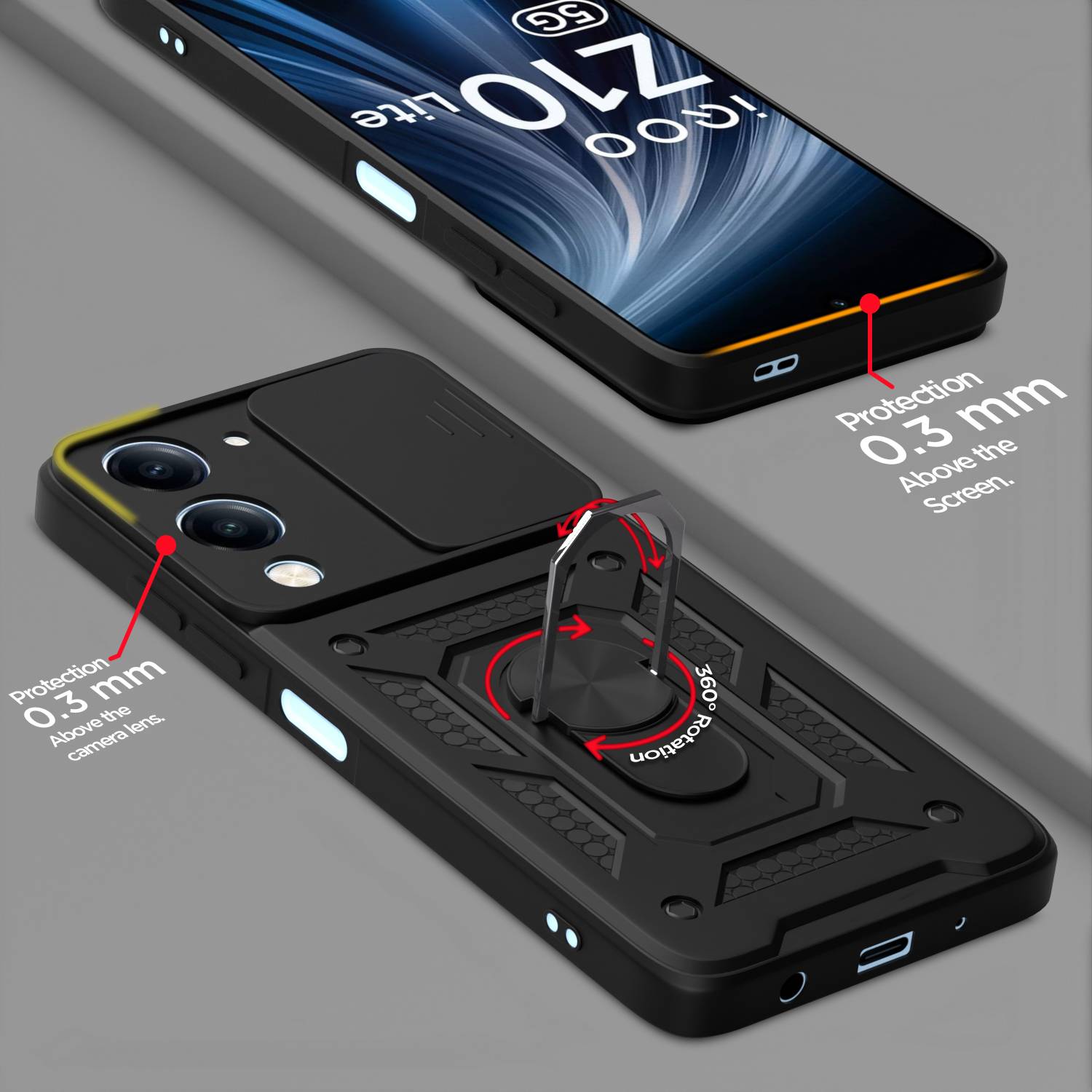 Pikkme Back Cover for Vivo T4 Lite 5G Black - Image 4