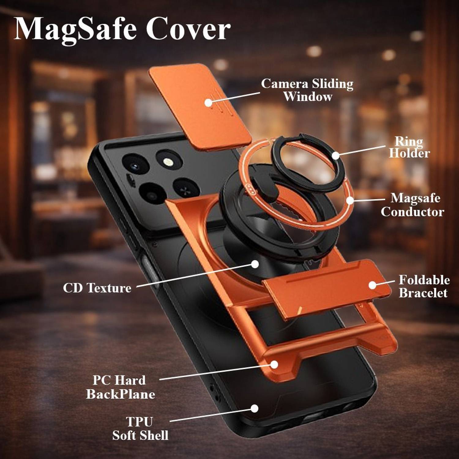 Flipkart SmartBuy Back Cover for realme P4 Pro 5G Orange - Image 3