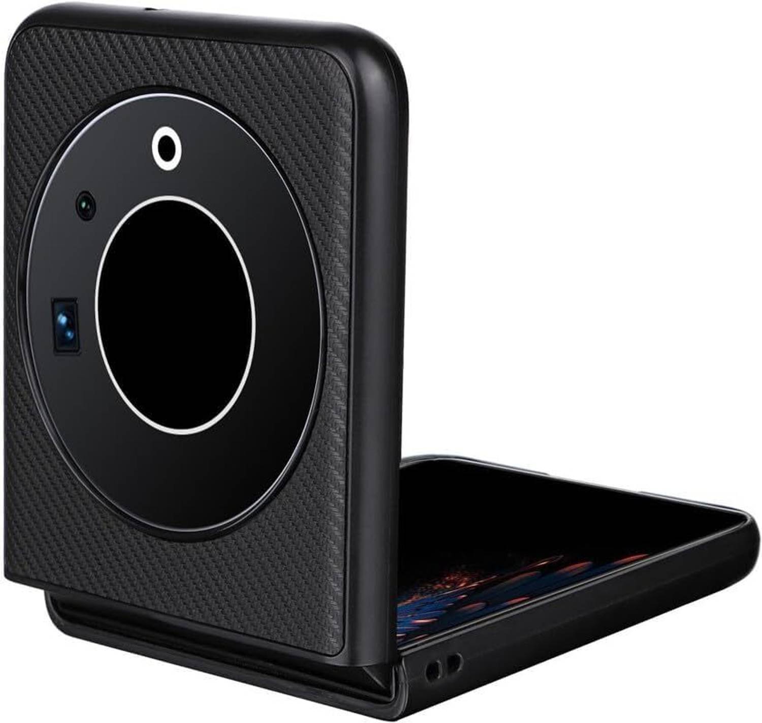 Custodia EasyShow Per Tecno Phantom V Flip - PU + PC + TPU Ultrasottile Con Supporto Ricarica Wireless (Blu)