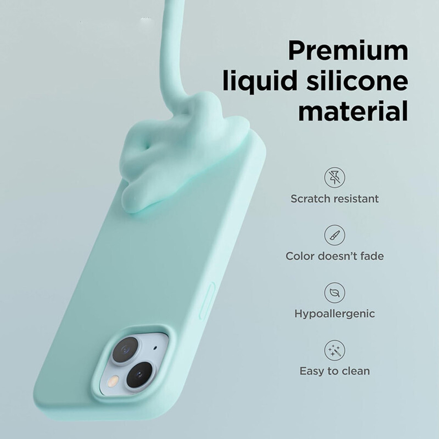 Image of Imperium Back Cover for Apple iPhone 15 Plus (Anti Slip | Slim Fit | All Around Protection | Silicon Case).