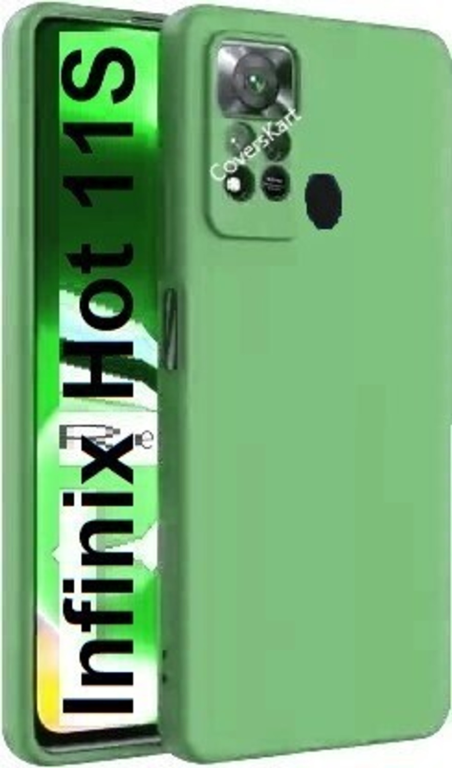 Image of Coverskart Liquid Silicone Back Cover for Infinix HOT 11S, Silky-Soft Touch Full Body Protection Shockproof Case