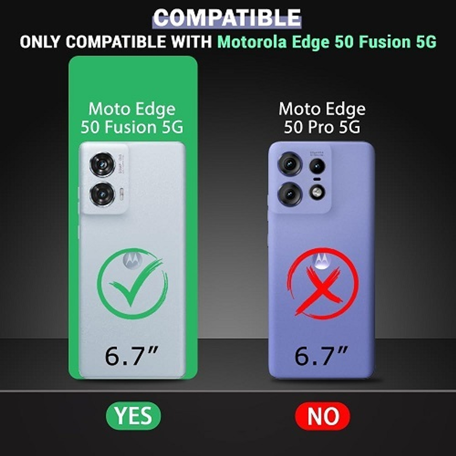 Image of Ricka Back Cover for MOTOROLA Edge 50 Fusion (Black, Grip Case, Rubber, Pack of: 1)