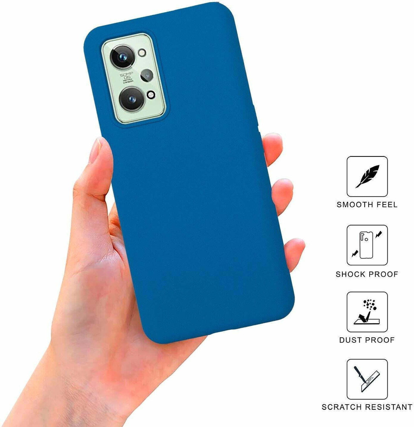 Image of Sprig Liquid Silicone Back Cover for realme GT 2, Realme GT 2