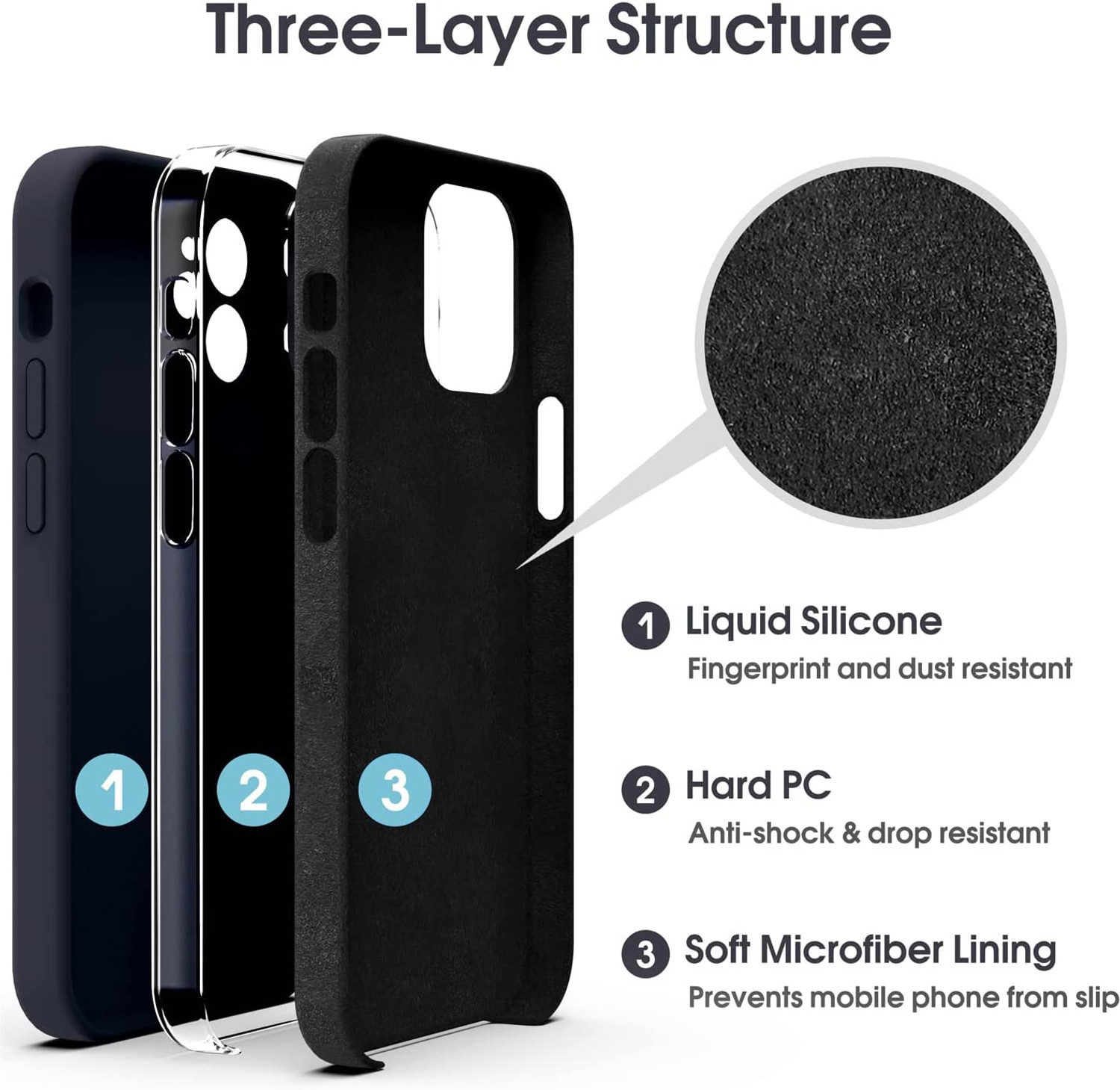 Image of MobiLooks Back Cover for Apple iPhone 14, Original Silicone Logo Cut Shockproof Full Body Protection Case
