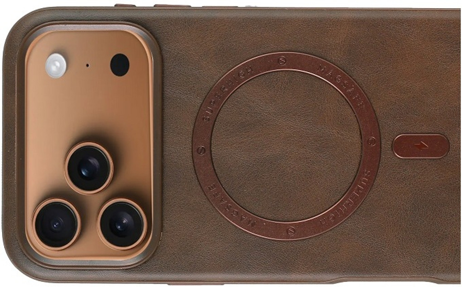 Image of VURIOZZ Back Cover for iPhone 17 Pro Max Premium Full-Grain Leather Magsafe Case Protection & Shockproof