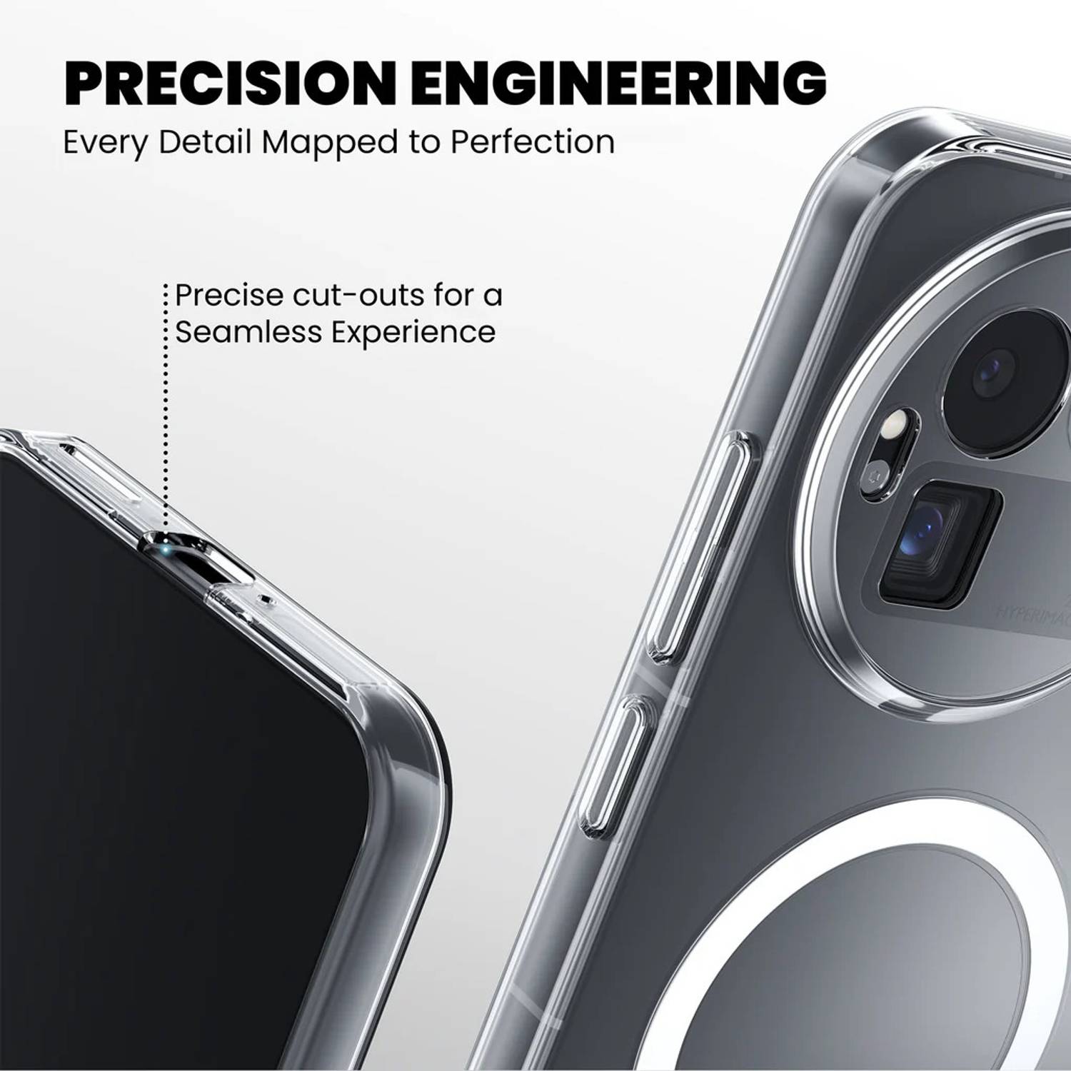 Back Cover for Realme C67 Transparent MagSafe Mobile Back Cover | Wireless Charging Compatible - Image 4