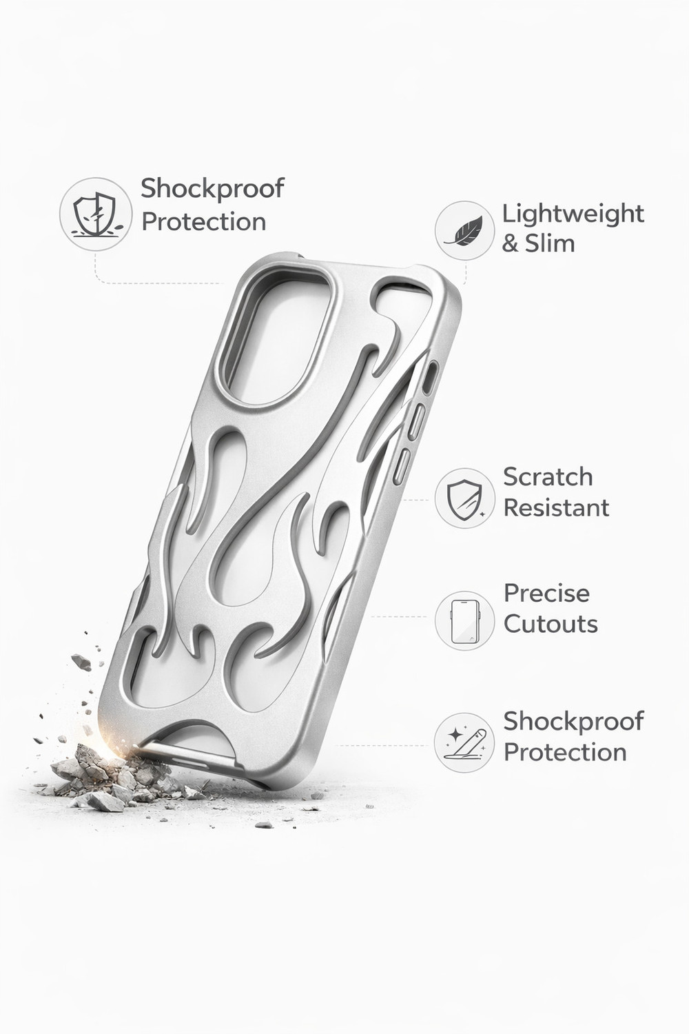 Image of AmbeTelecom Back Cover for Apple i Phone 14 Pro