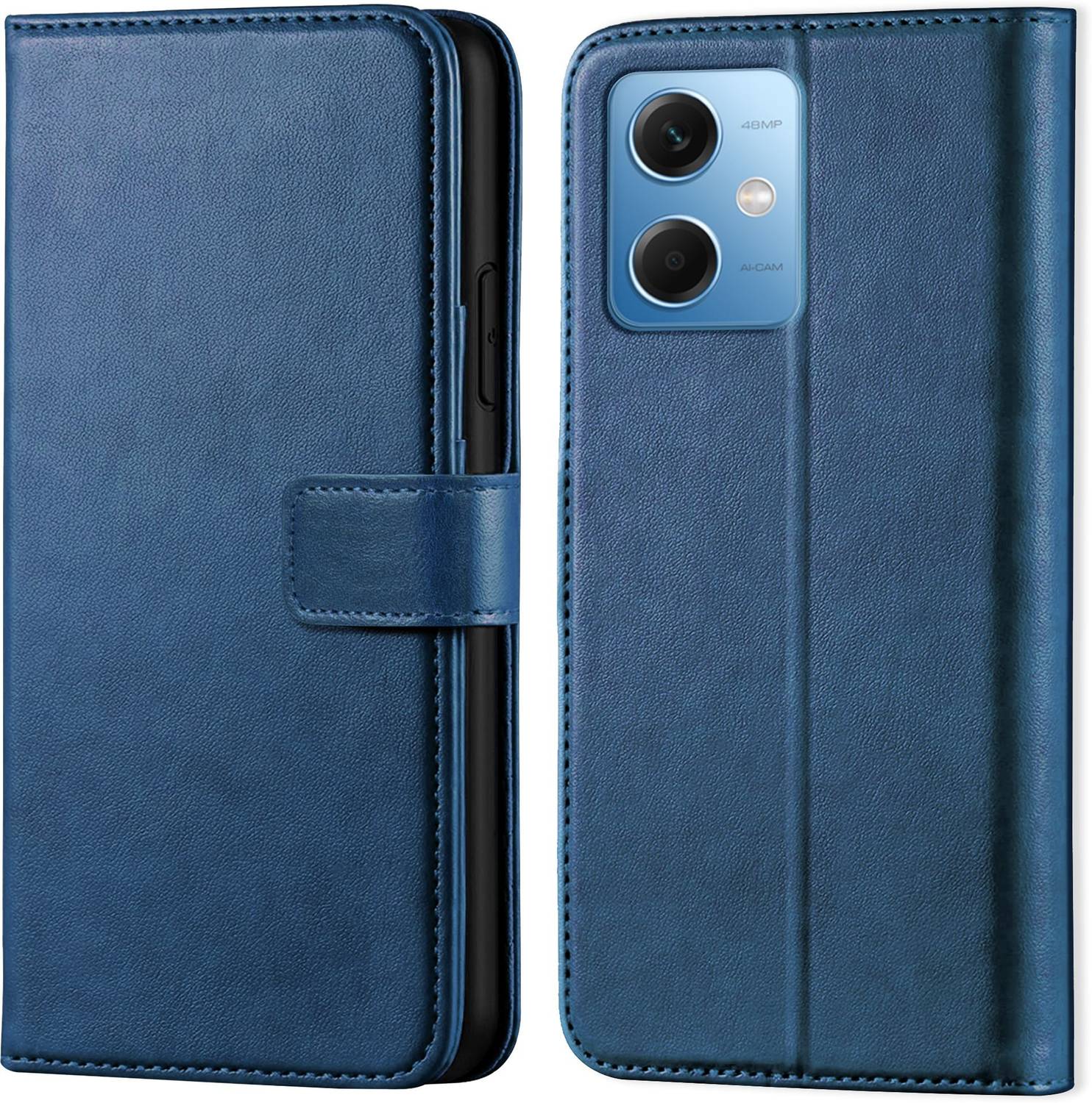 Ascensify Back Cover for Redmi Note 12 5G Vintage Flip Wallet Back Case Cover [Artitifial Leather]