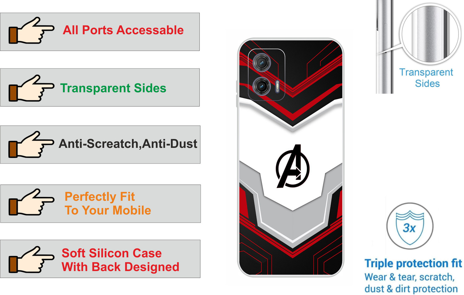 Image of Dreamcase Back Cover for Motorola Moto G73 5G, Moto G73 5G