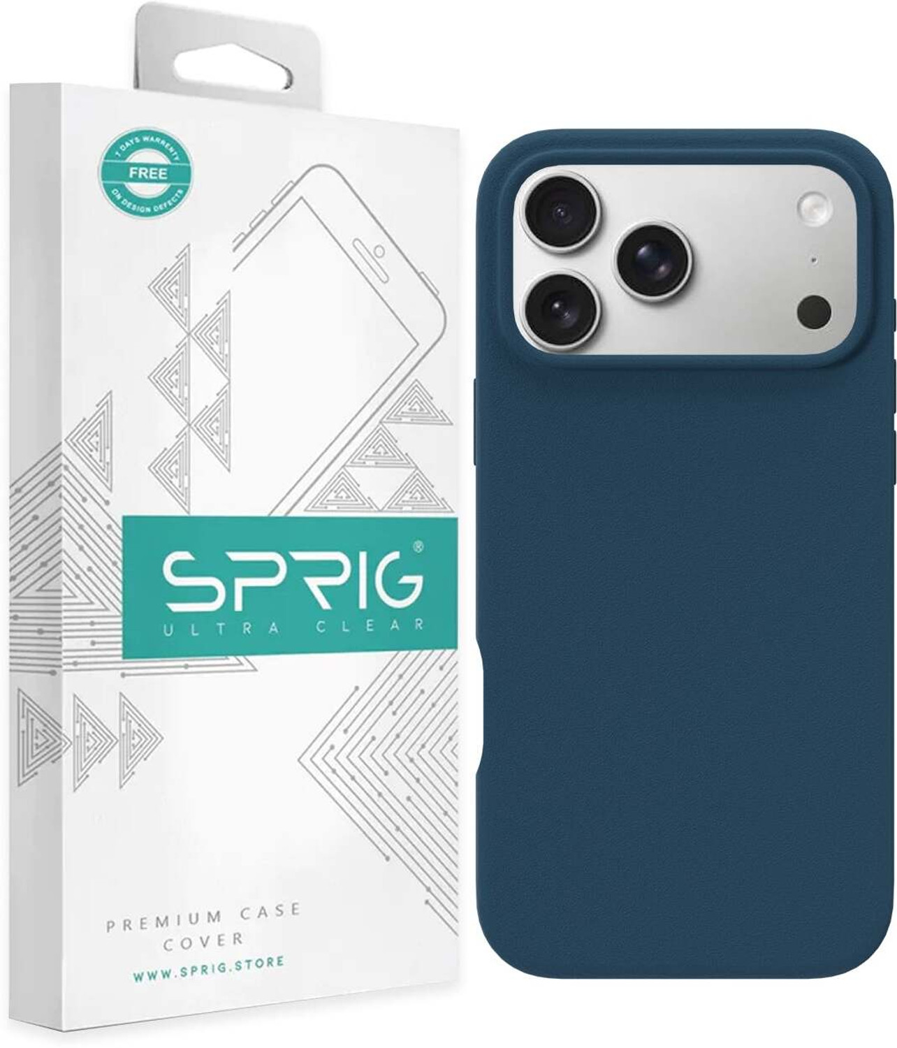 Image of Sprig Back Cover for Apple iPhone 17 Pro, APPLE Iphone 17 Pro, iPhone 17 Pro (Blue, Magnetic Case, Leather, Pack of: 1)