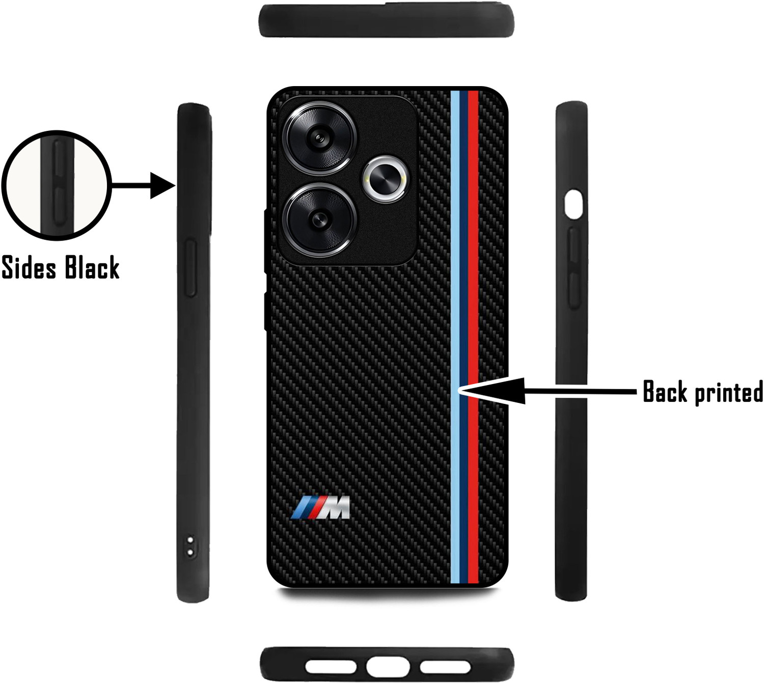 Image of MOBECARE Back Cover for POCO F6 BMW, LOGO, BMW LOGO, UNIQUE, TRENDING, COOL